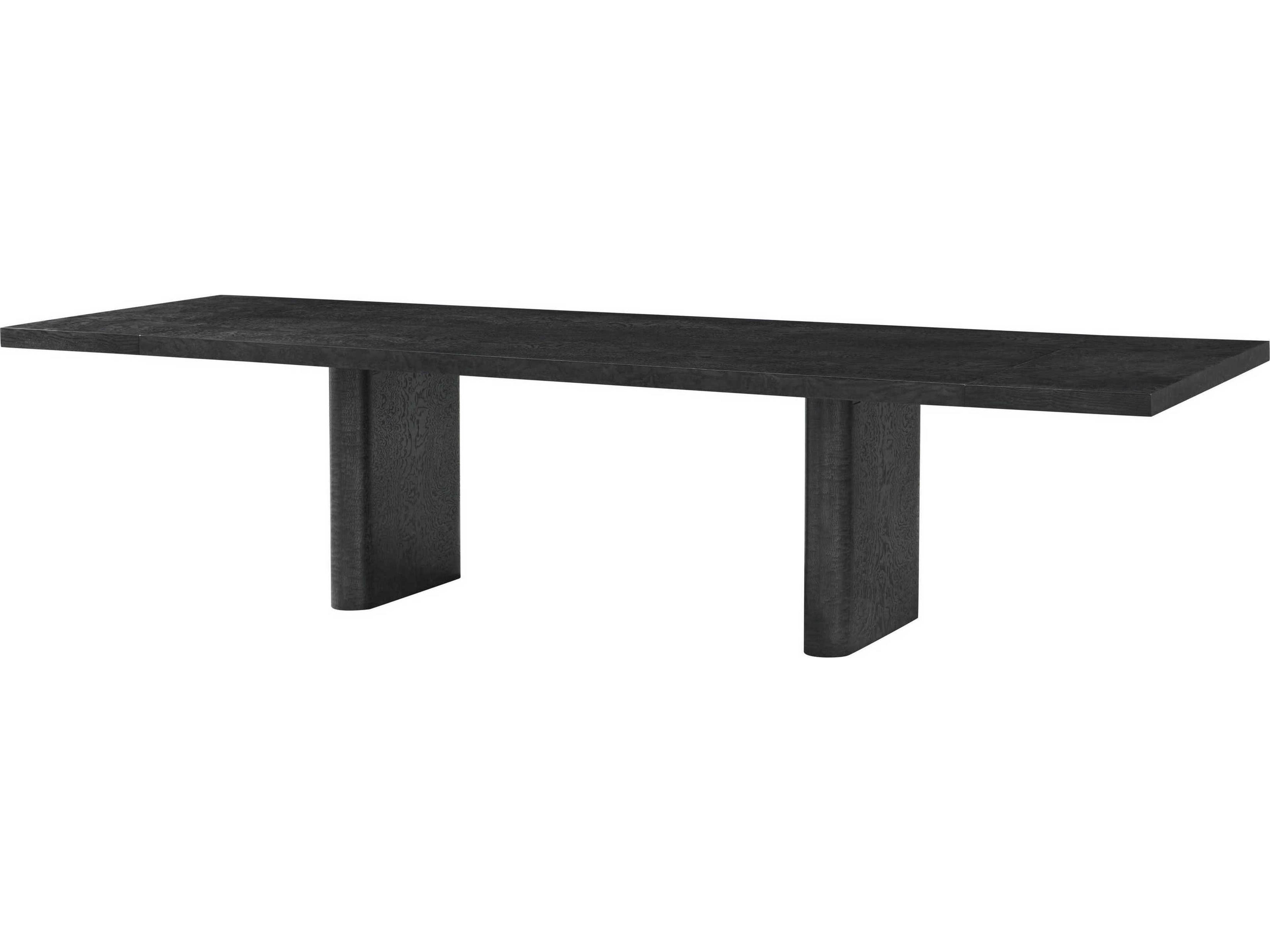 Kesden Rectangular Wood Silent Black Dining Table