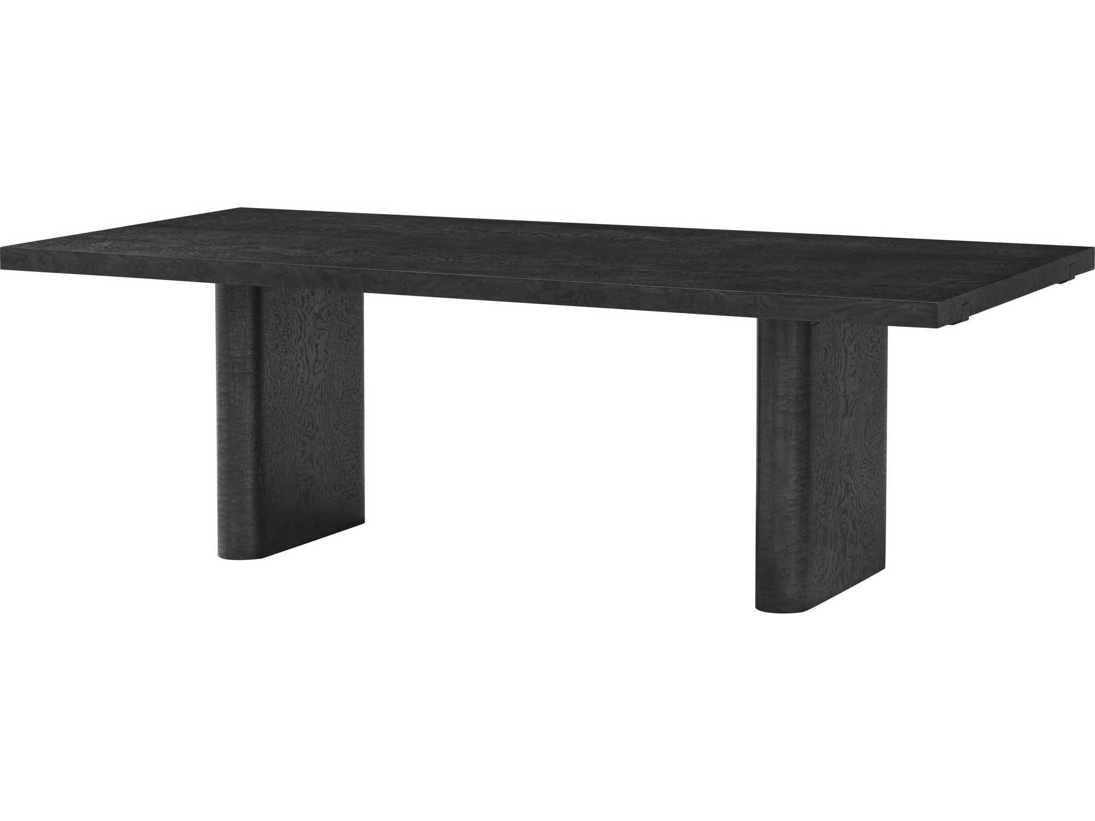 Theodore Alexander Kesden Rectangular Wood Silent Black Dining Table