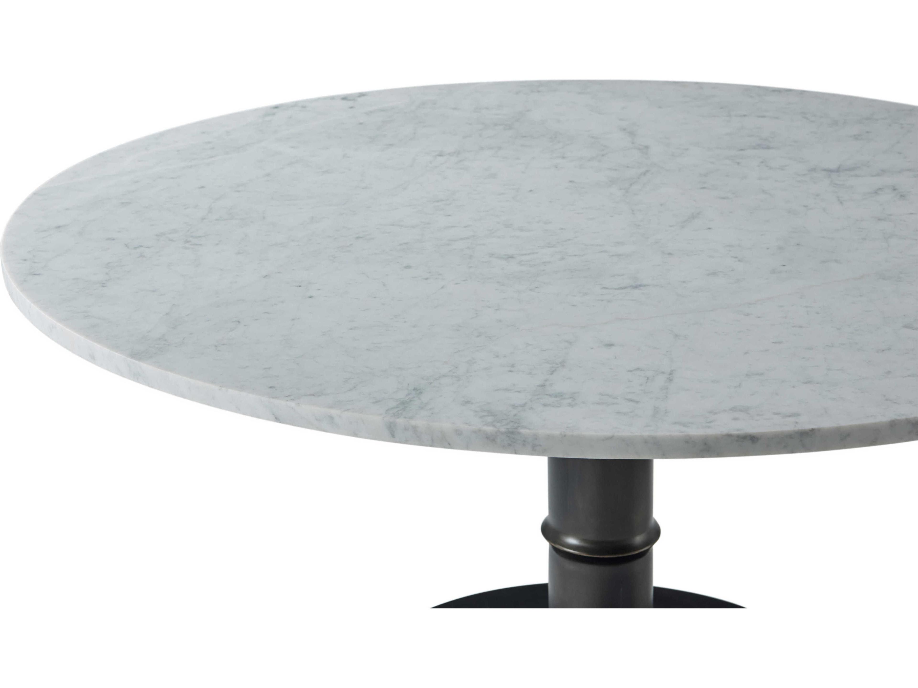 Theodore Alexander Kesden Round Marble Romulus Dining Table