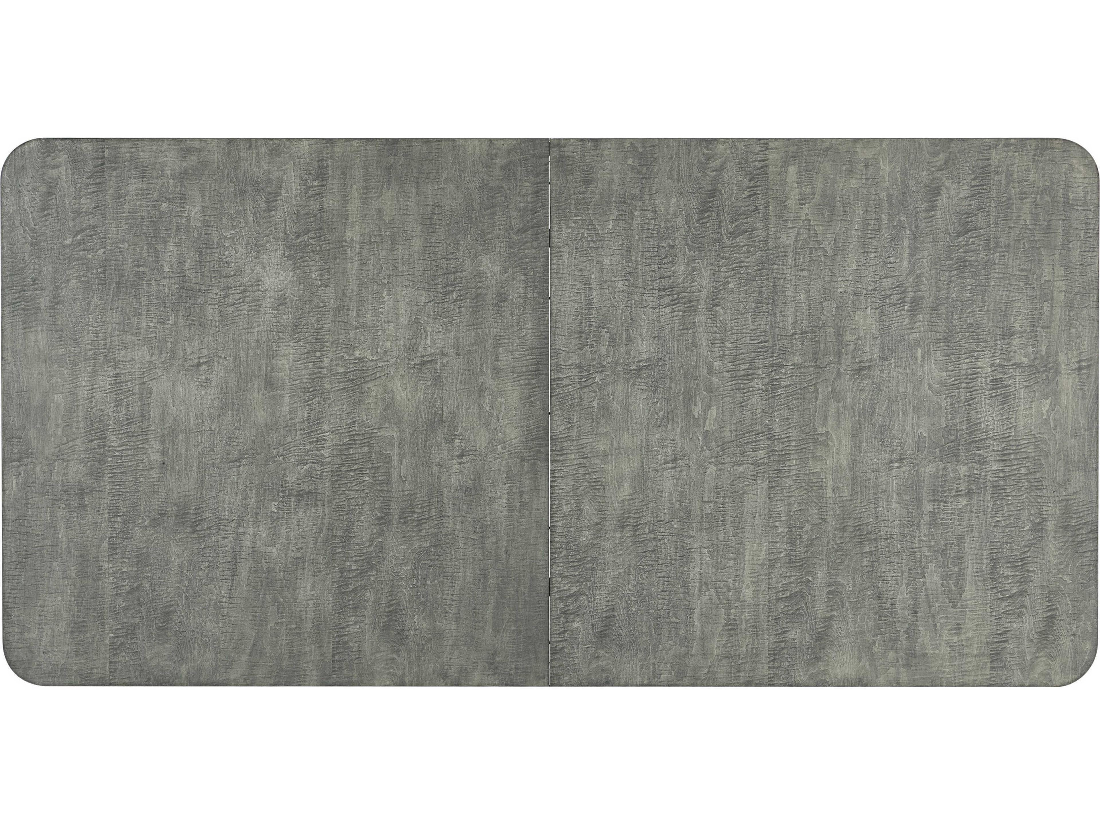 Theodore Alexander Hudson Rectangular Wood Pebble Grey Extending Dining Table