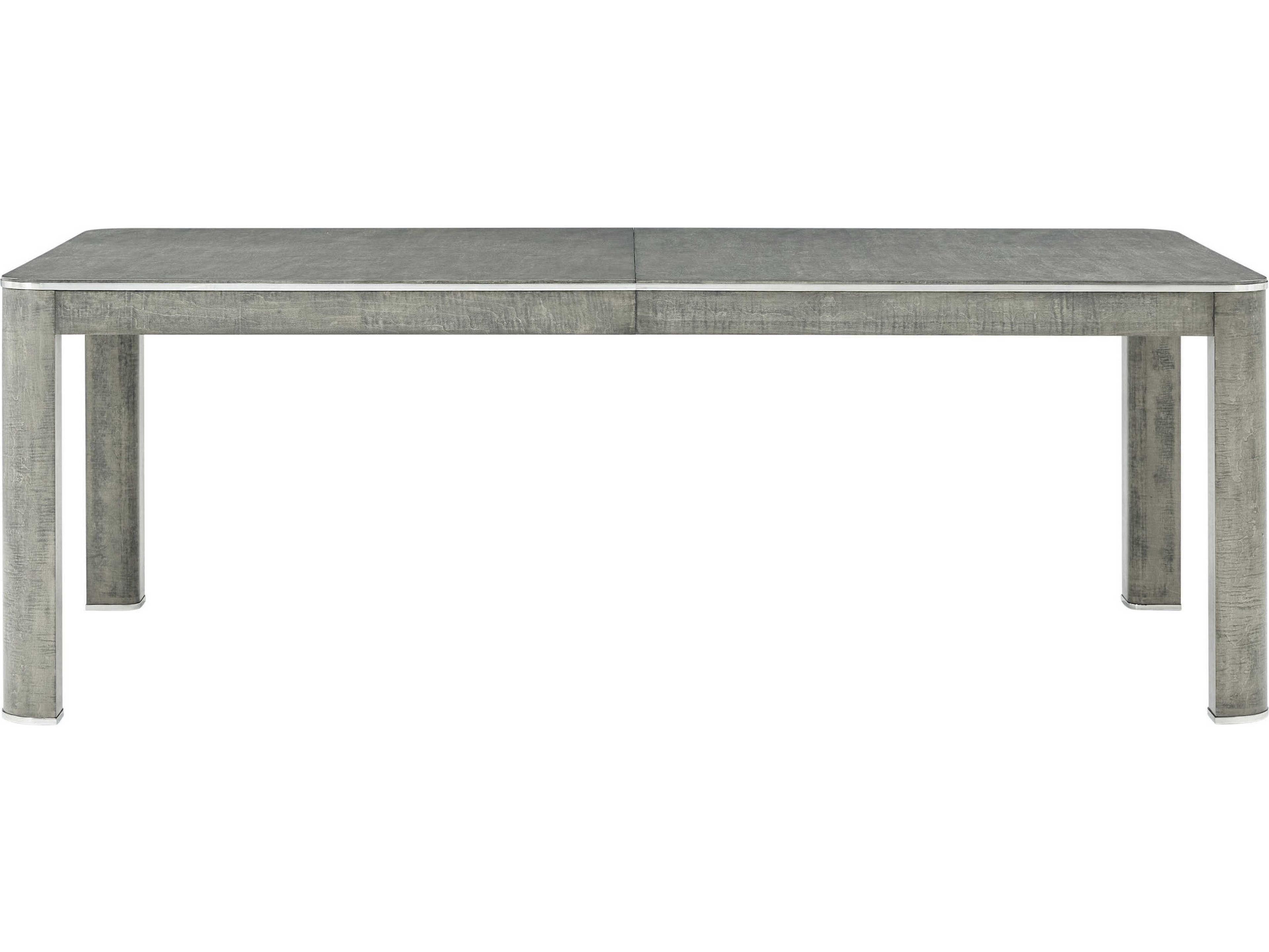 Theodore Alexander Hudson Rectangular Wood Pebble Grey Extending Dining Table