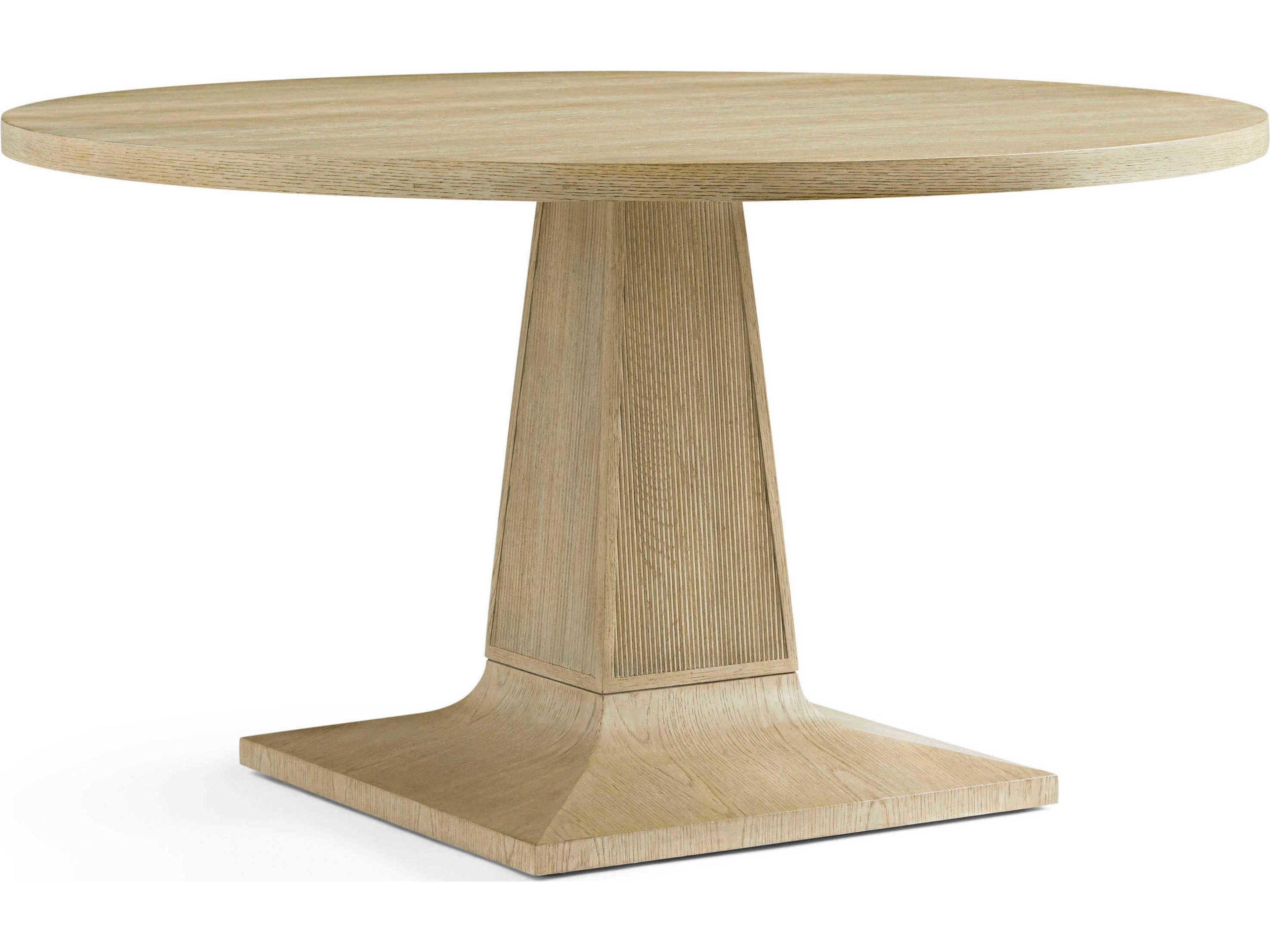 Theodore Alexander Balboa Round Wood Coastal Grey Dining Table