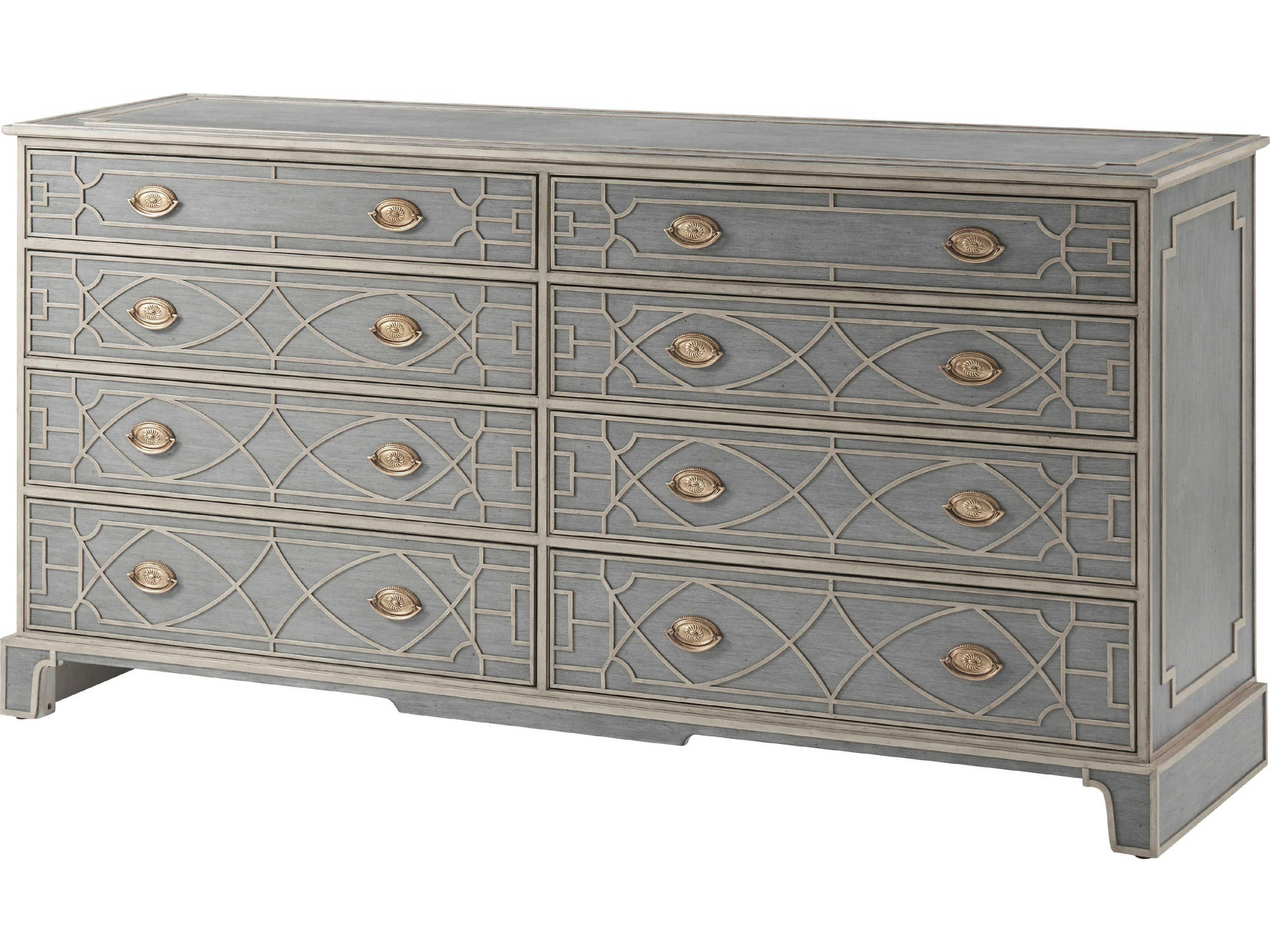 Ta - Morning Room Gray Solid Wood Double Dresser