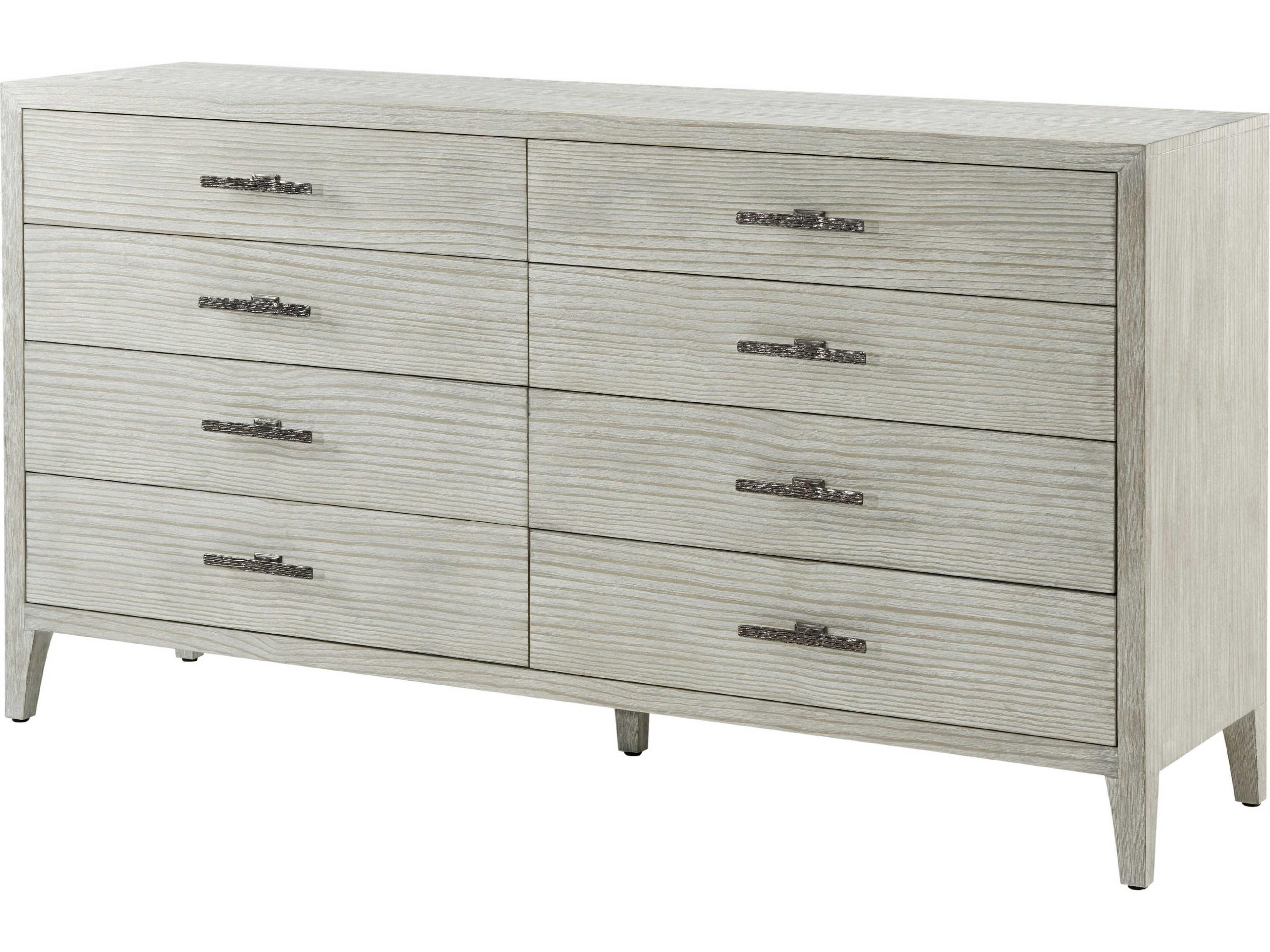 Breeze White Pine Wood Double Dresser