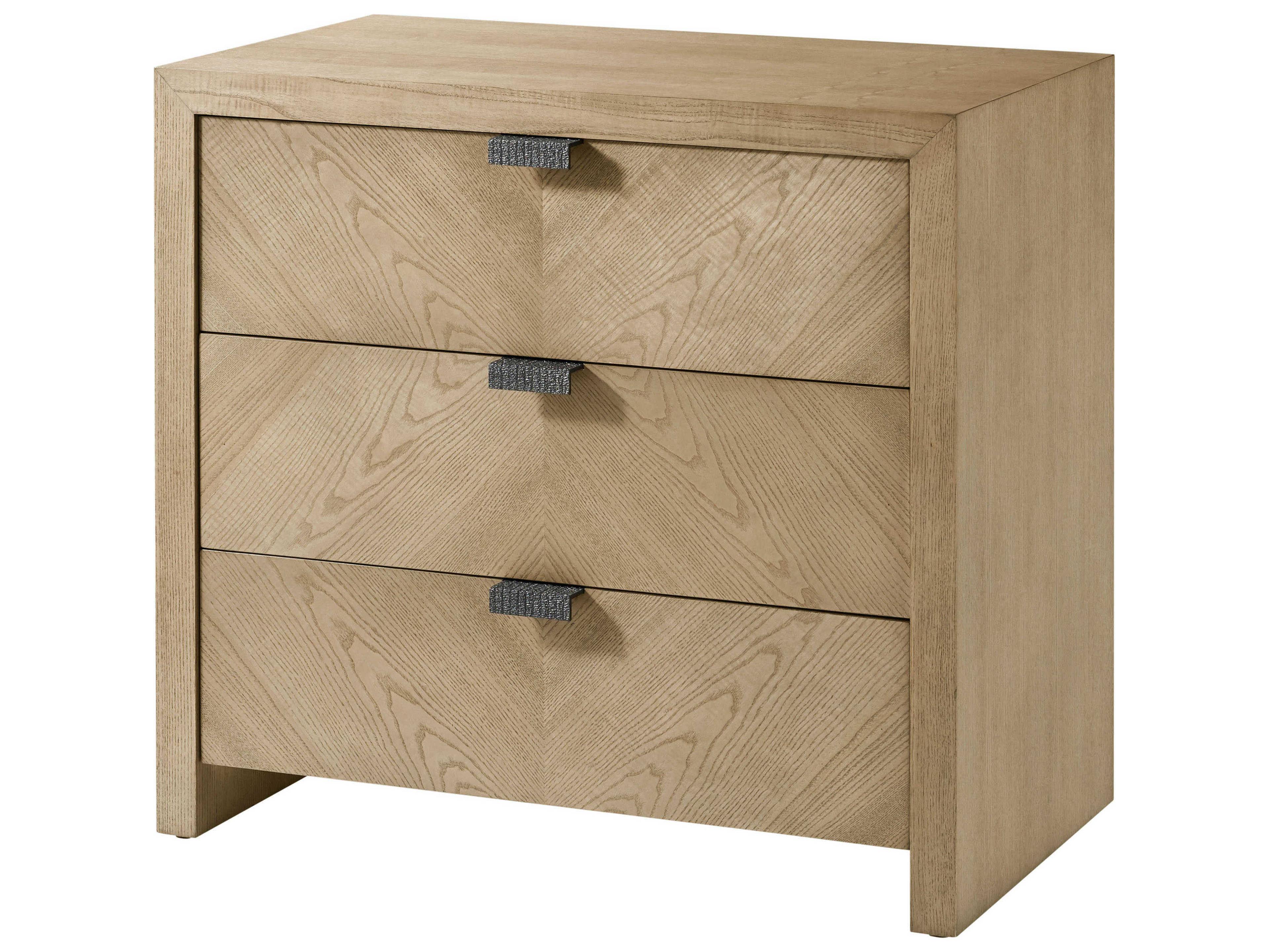 Catalina 3-Drawers Beige Nightstand