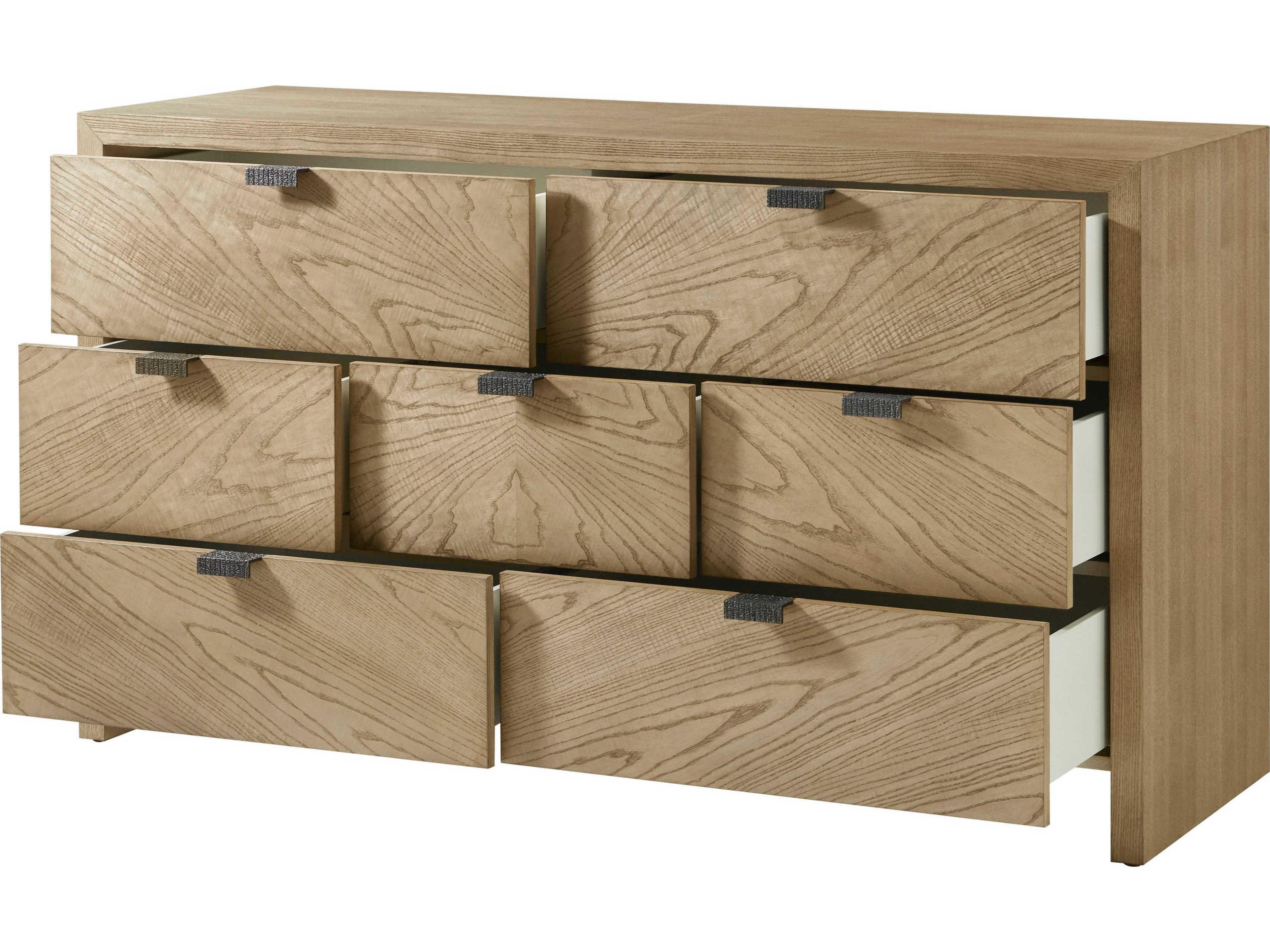 Theodore Alexander Catalina 7-Drawers Beige Solid Wood Double Dresser