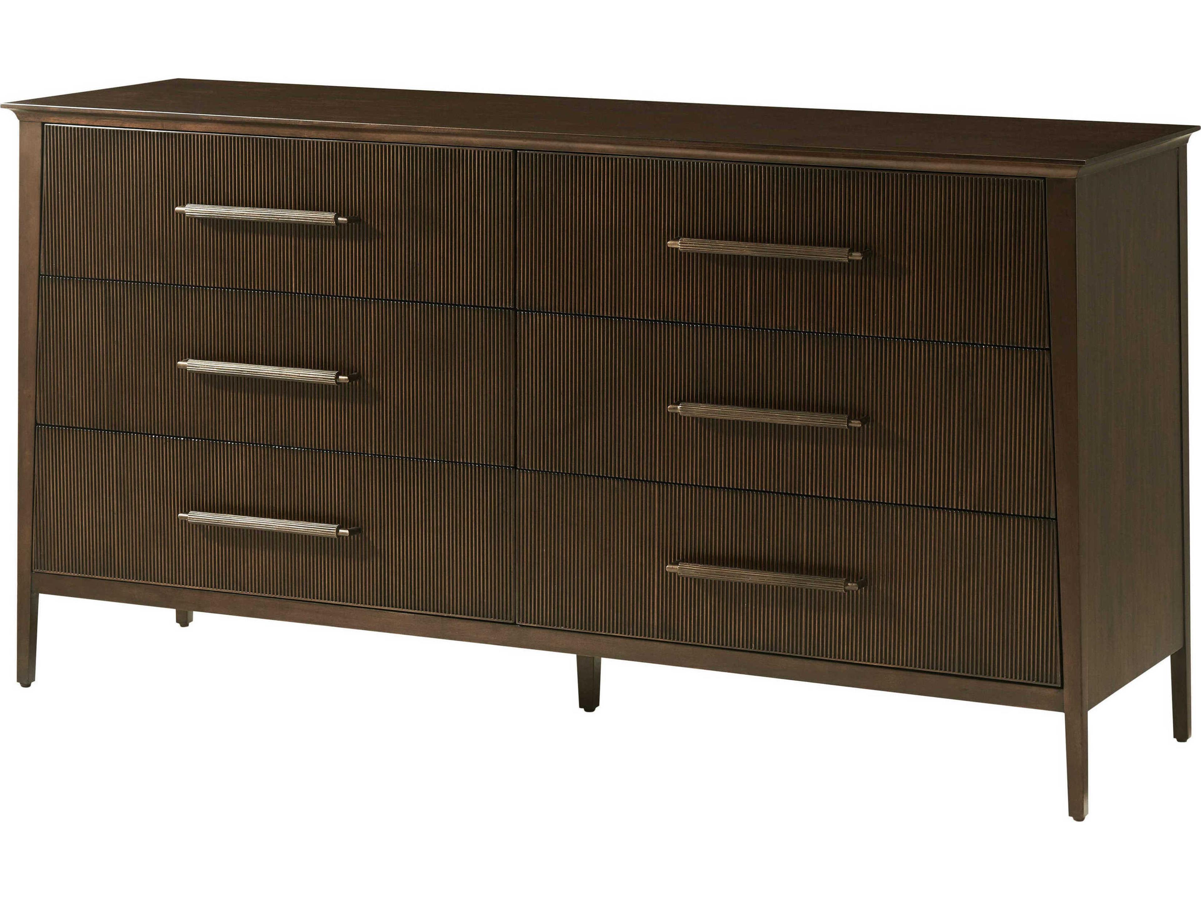 Lido 6-Drawers Brown Double Dresser