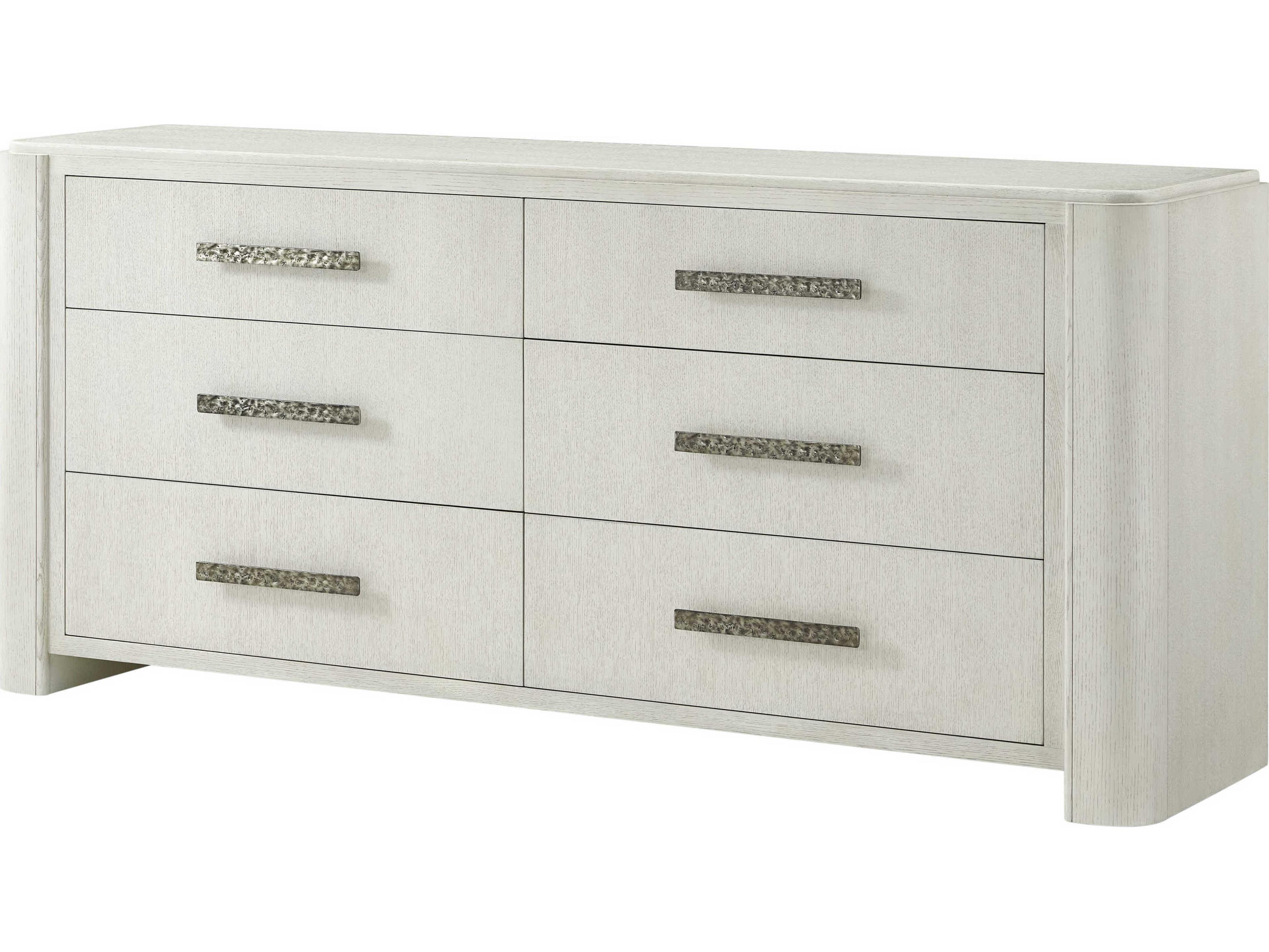 Essence 6-Drawers White Solid Wood Double Dresser