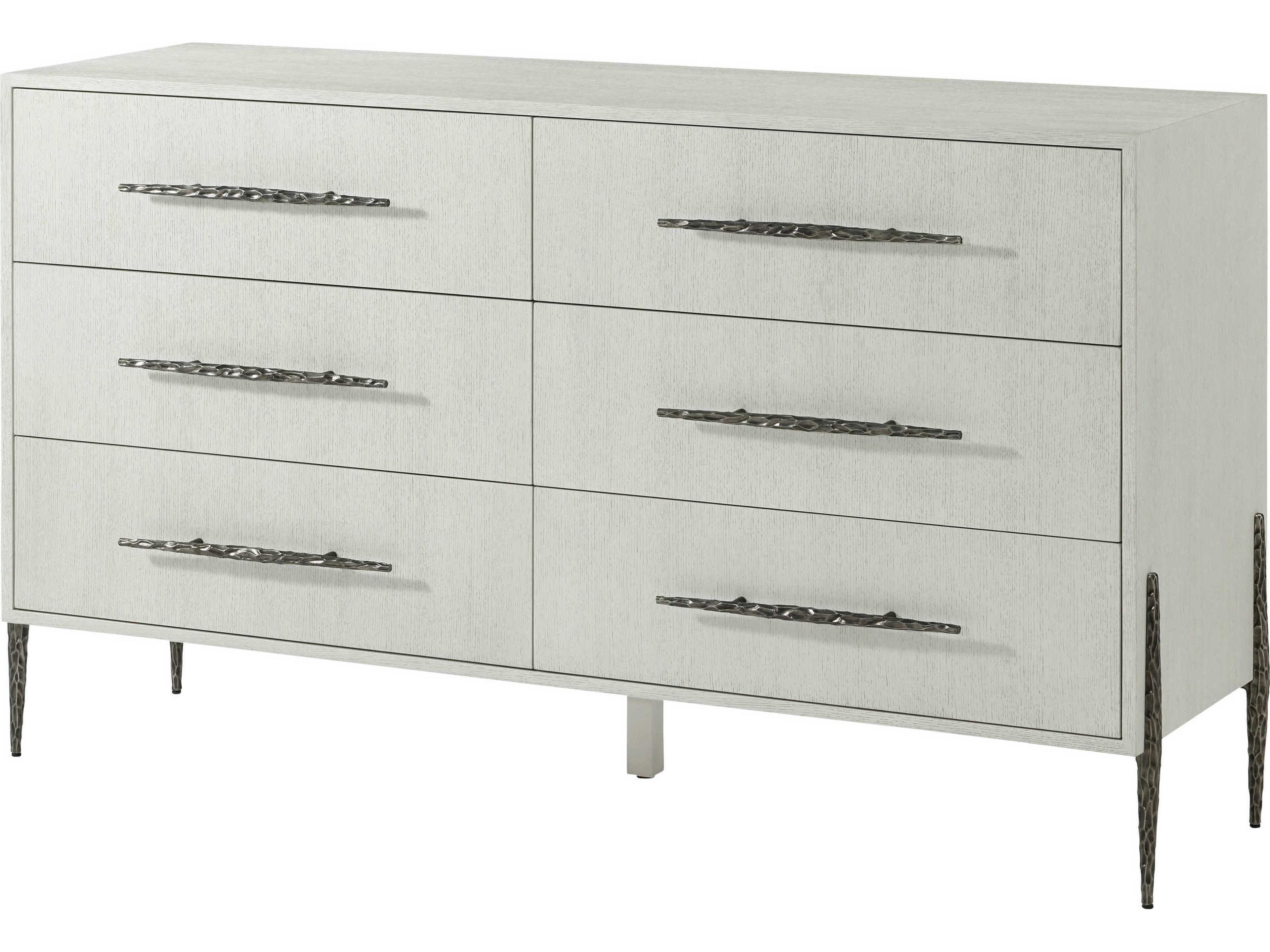 Essence 6-Drawers White Solid Wood Double Dresser