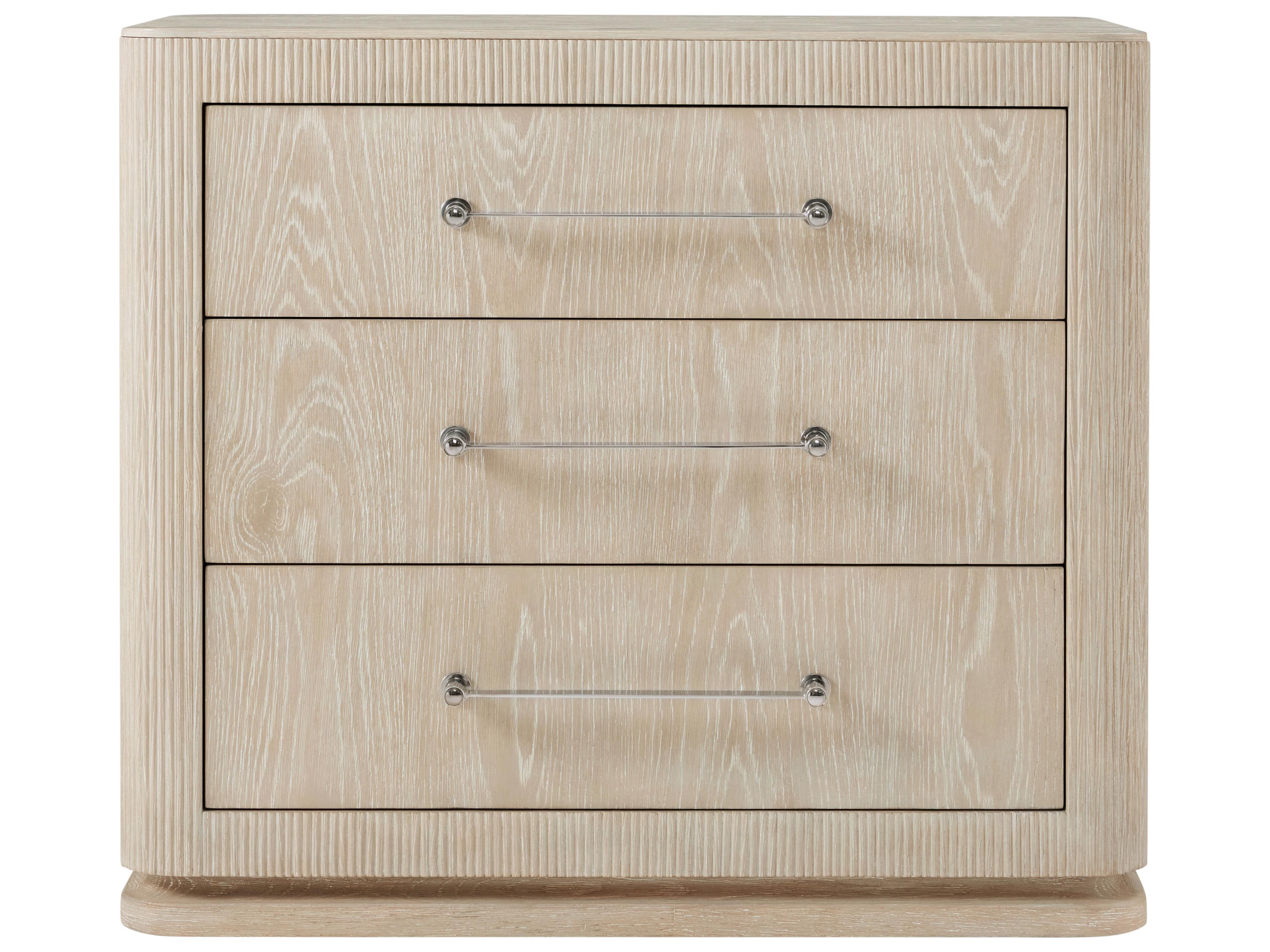 Horizon 3-Drawers Natural Oak Wood Nightstand