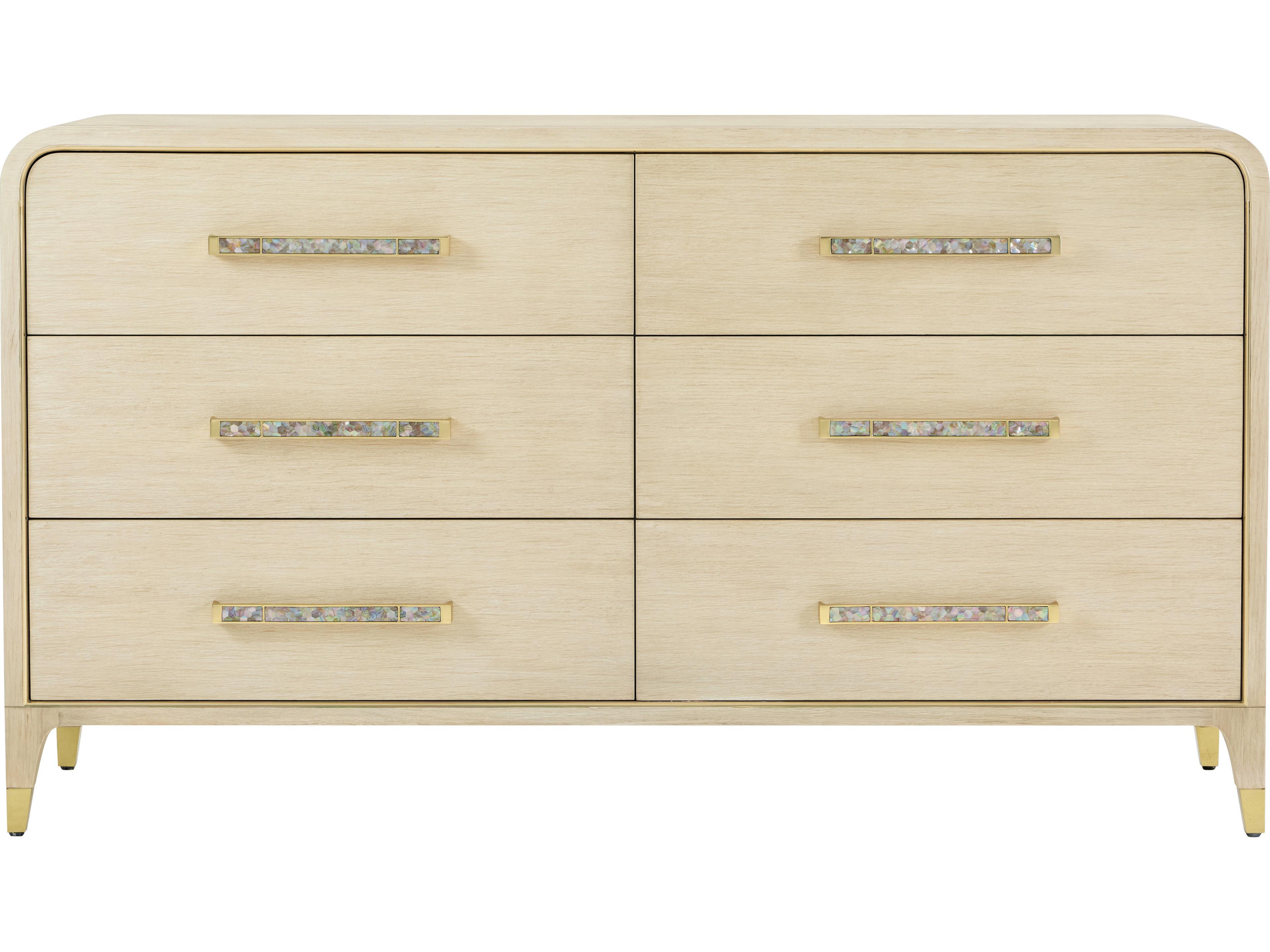 Judith Leiber Couture 6-Drawers Natural Oak Wood Double Dresser
