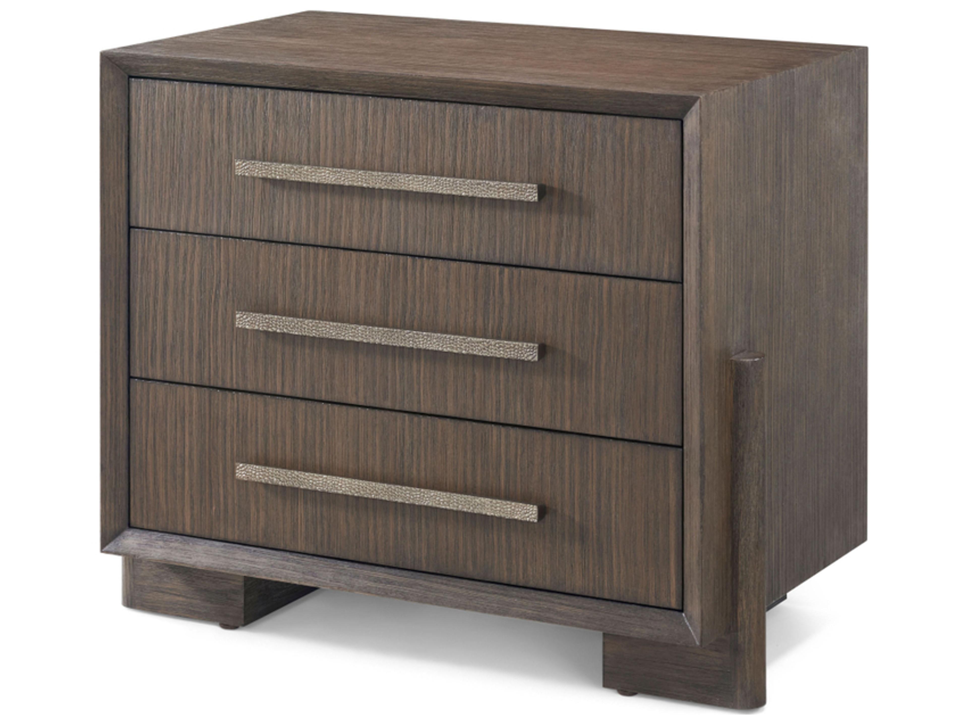 Urbane 3-Drawers Gray Nightstand