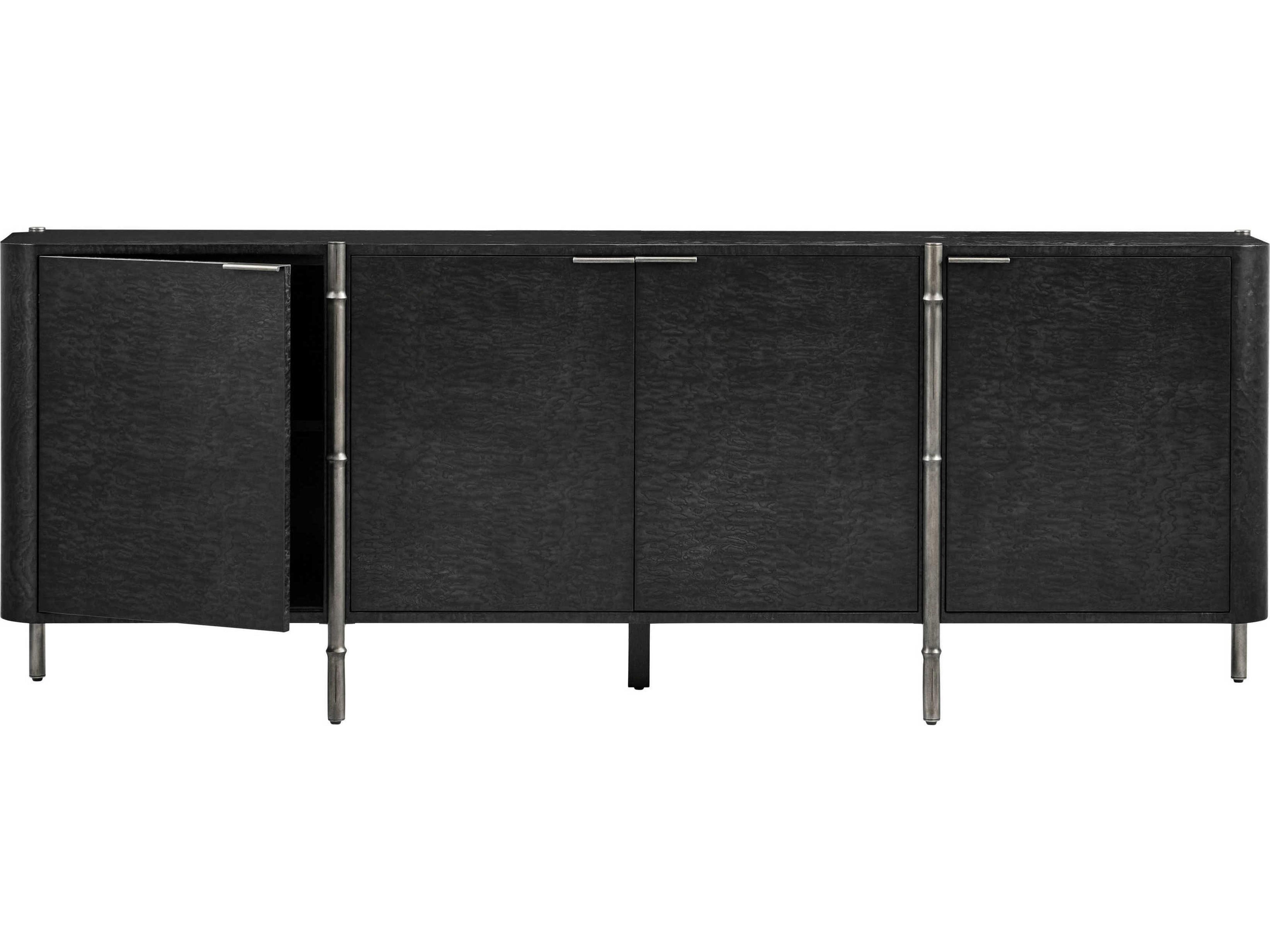 Theodore Alexander Kesden 86" Silent Black Sideboard