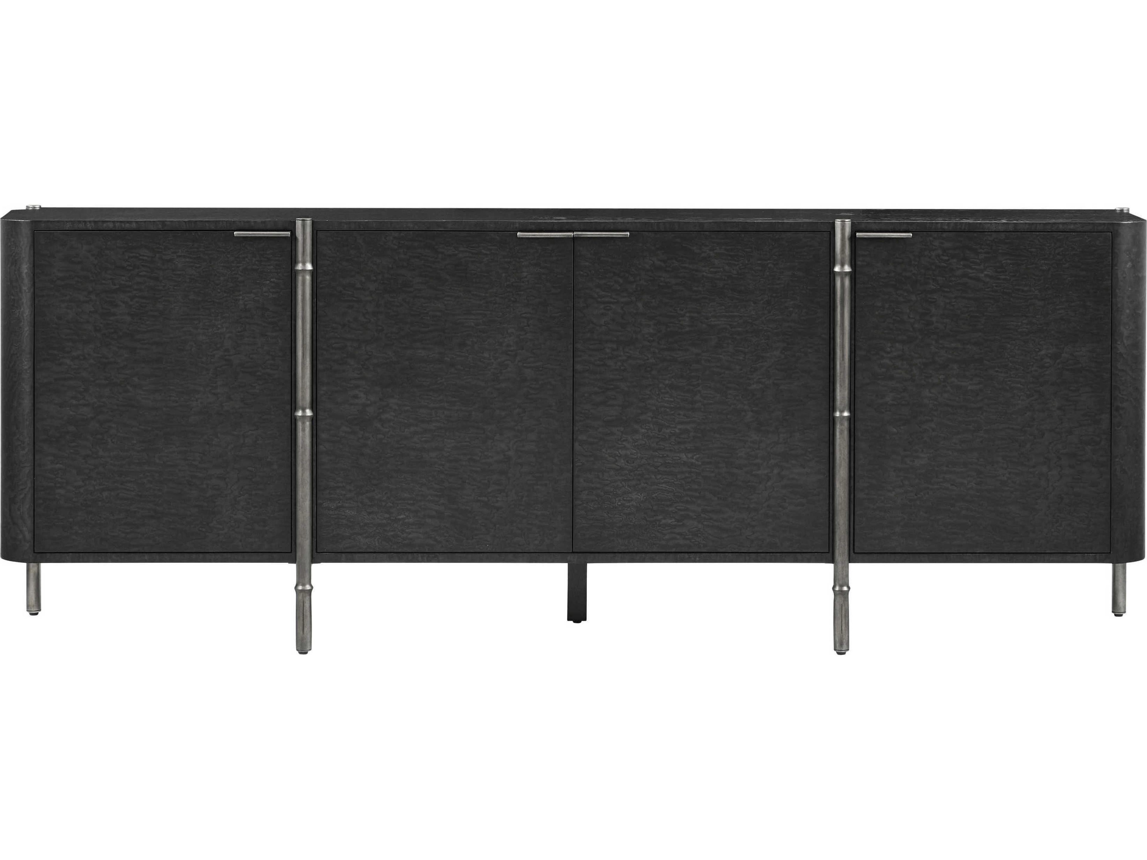 Theodore Alexander Kesden 86" Silent Black Sideboard