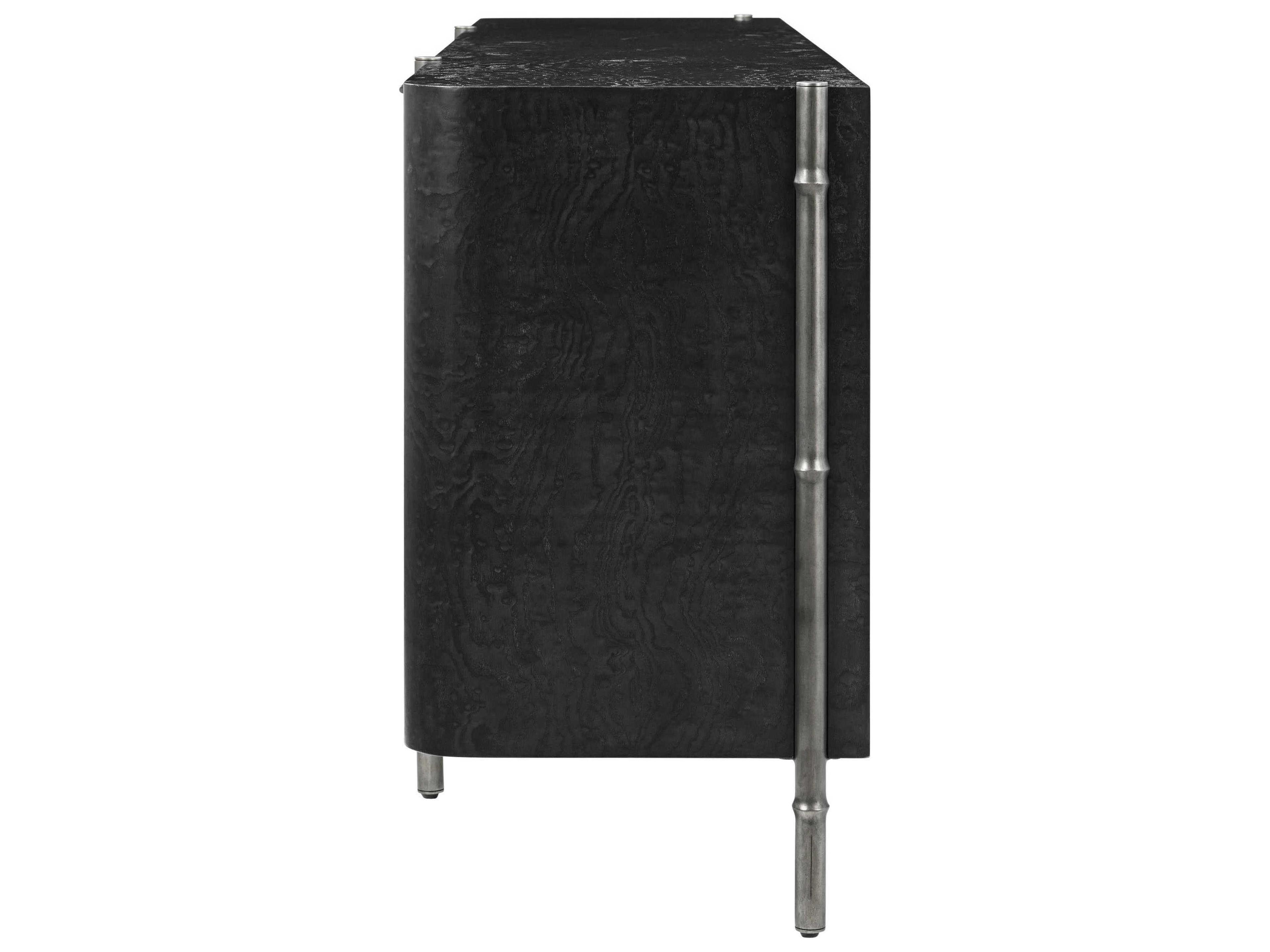 Theodore Alexander Kesden 86" Silent Black Sideboard