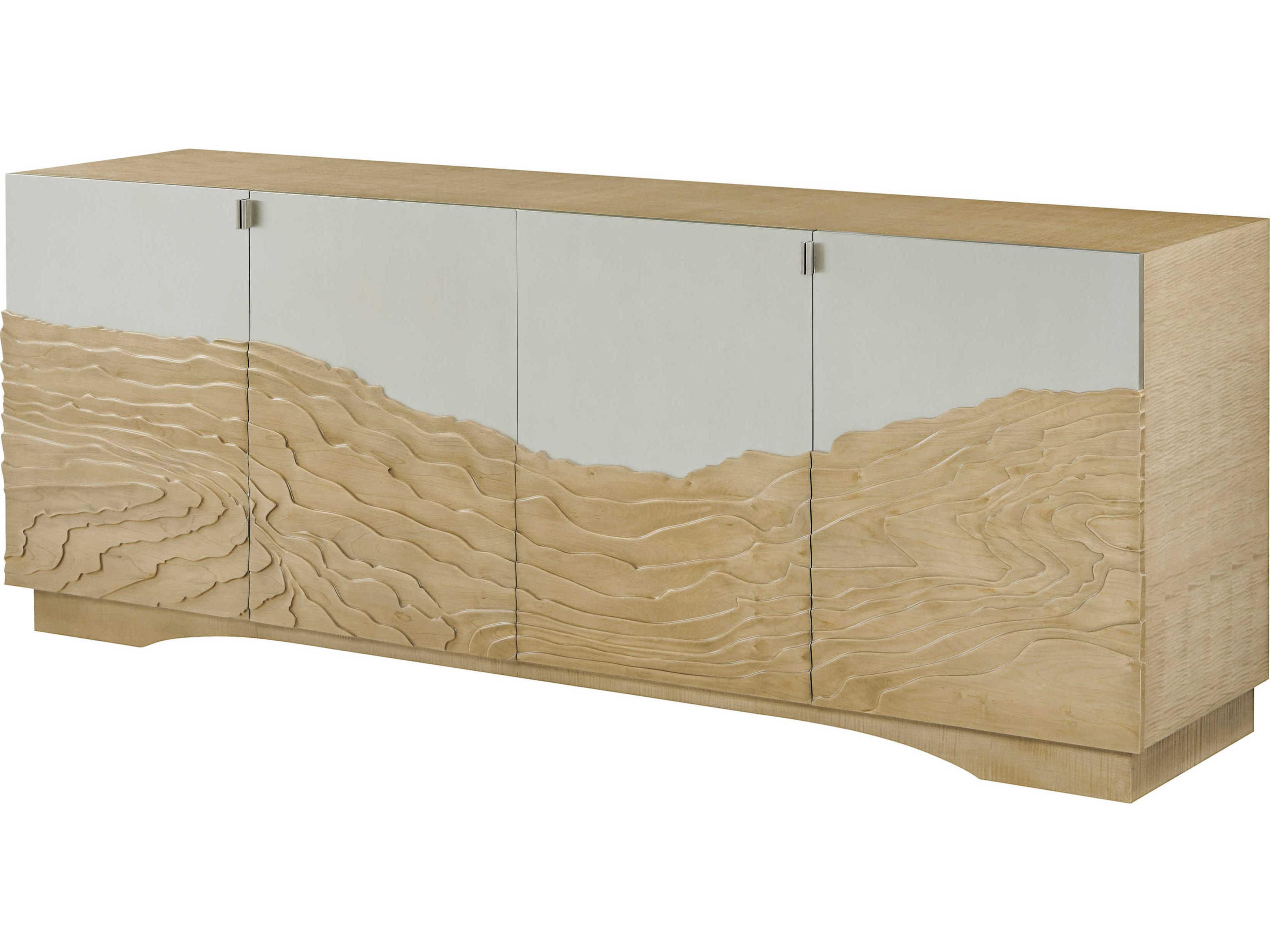 Origins 84" Sycamore Wood Wooden Citrine Strata Sideboard