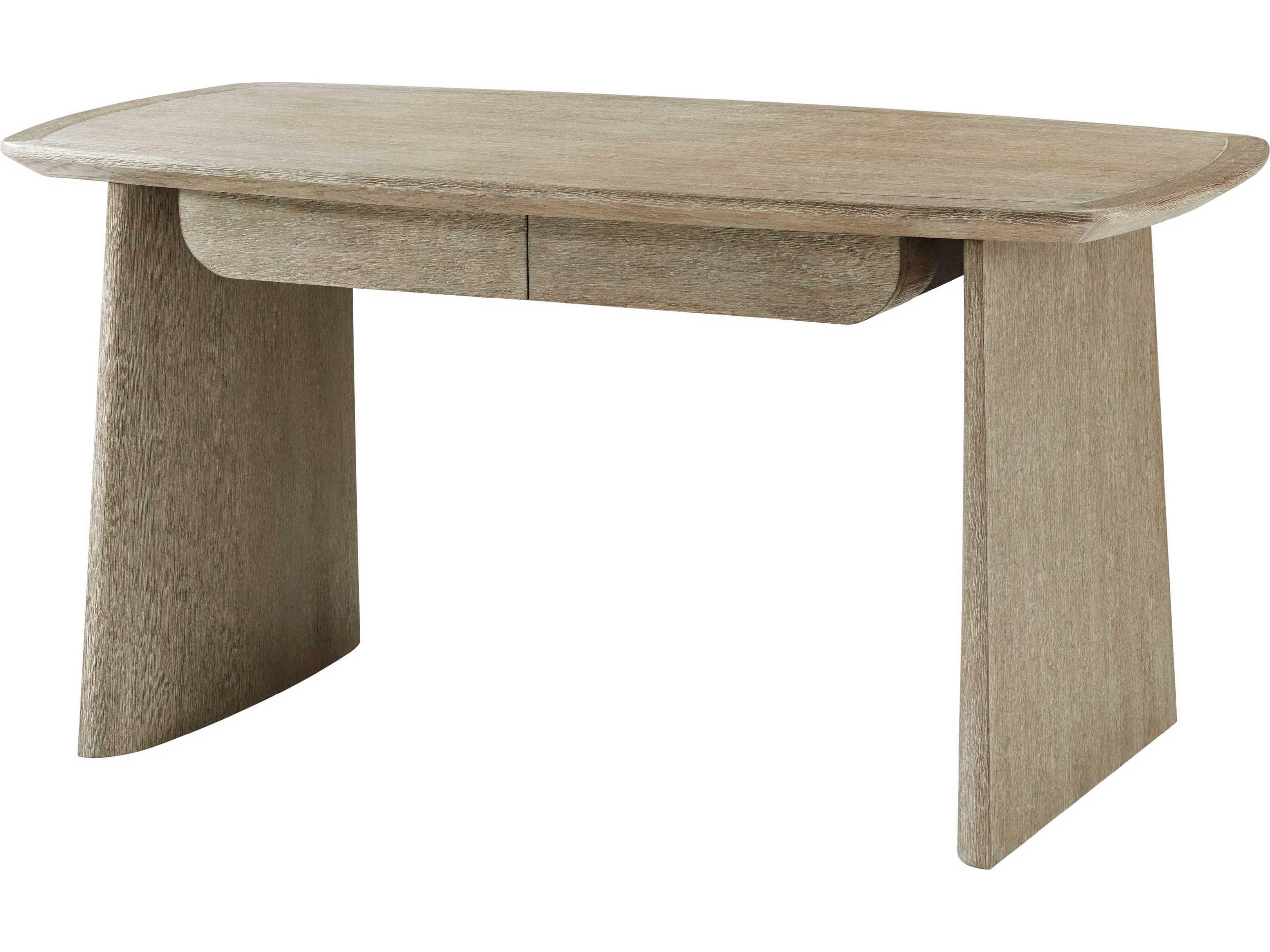 Repose Grey Oak Wood Writing Desk