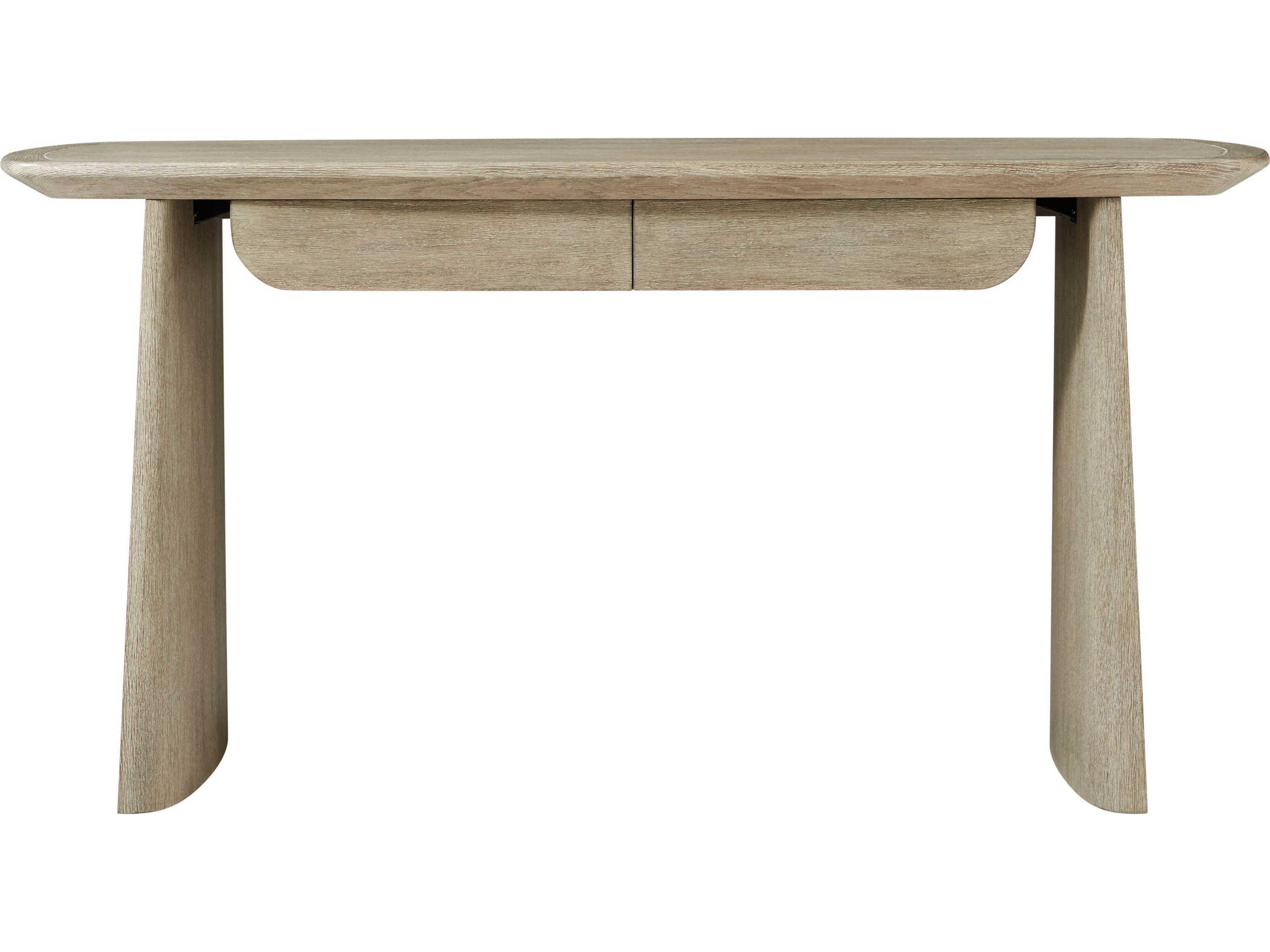 Theodore Alexander Repose Grey Oak Wood Writing Desk