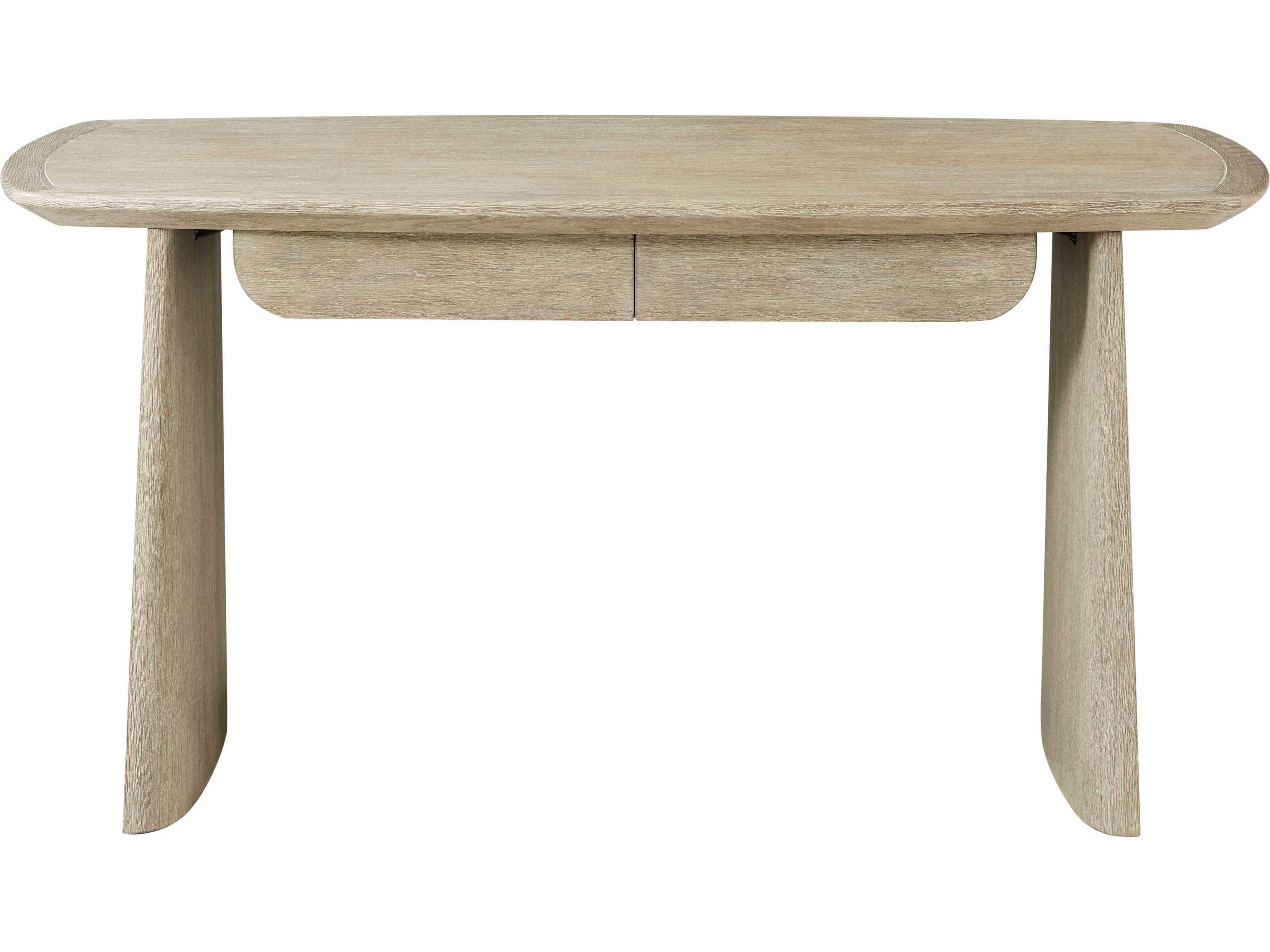 Theodore Alexander Repose Grey Oak Wood Writing Desk