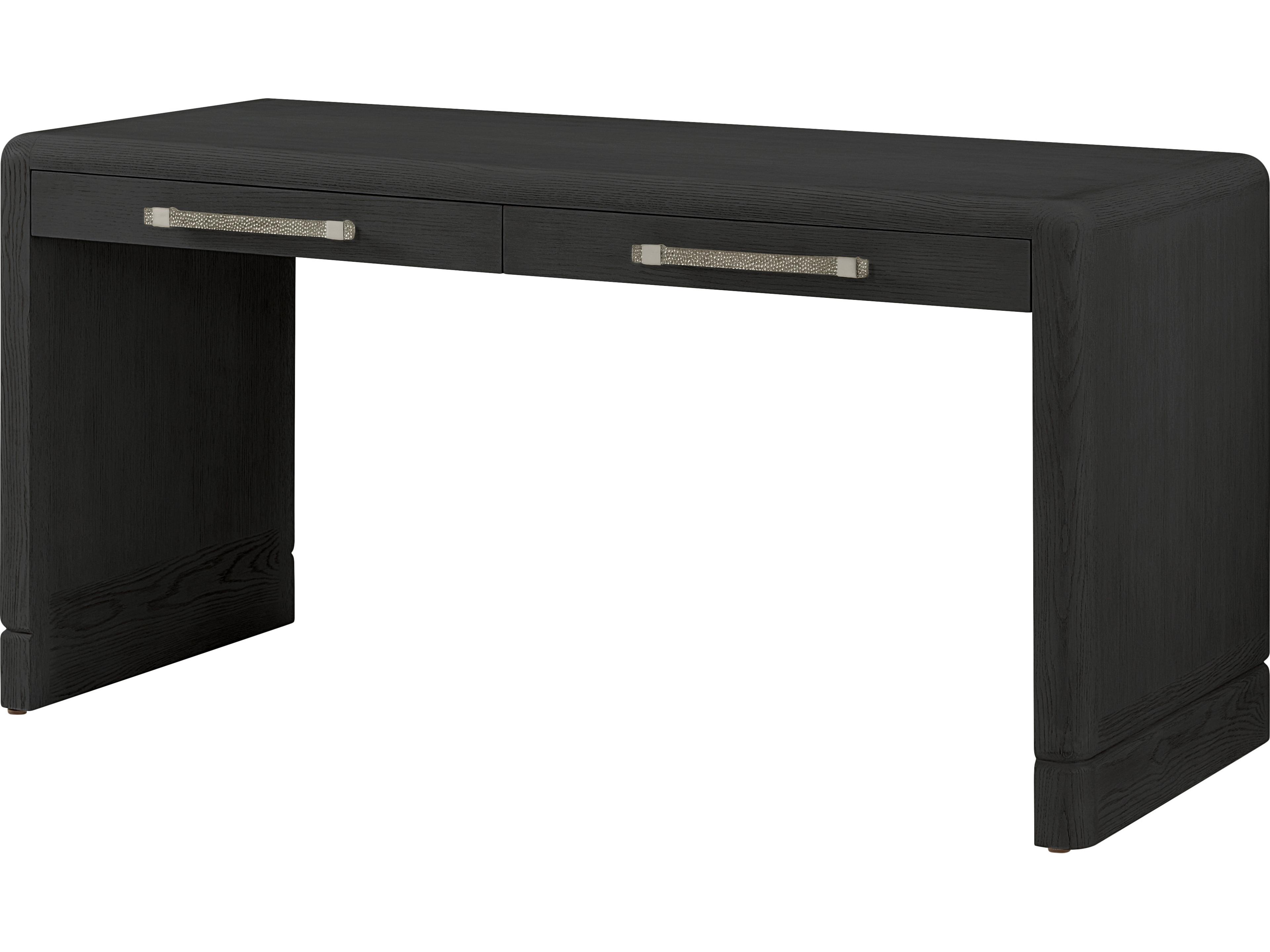 Luna Black Solid Wood Computer Desk