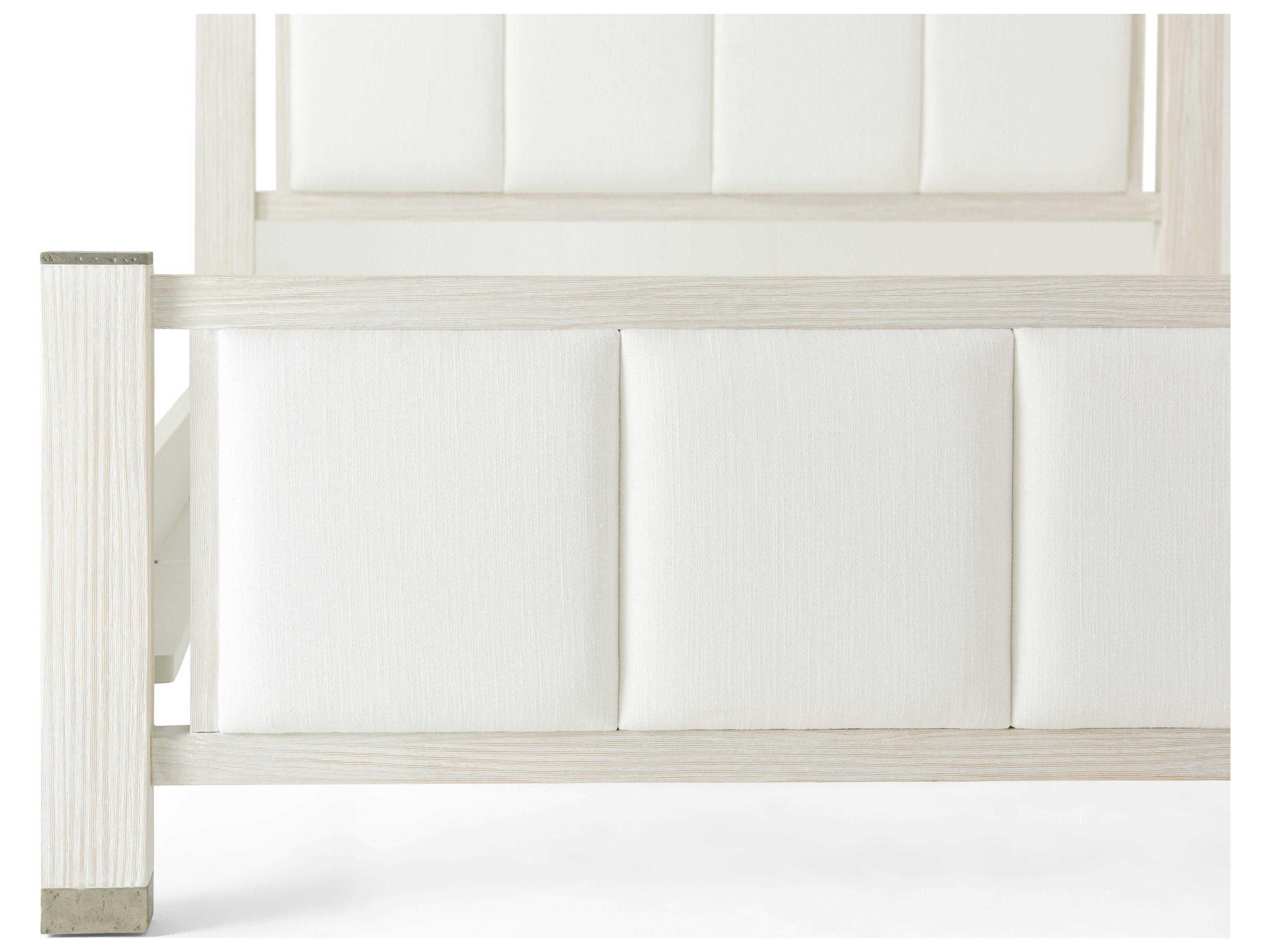 Theodore Alexander Breeze Sea Salt White Pine Wood Queen Panel Bed