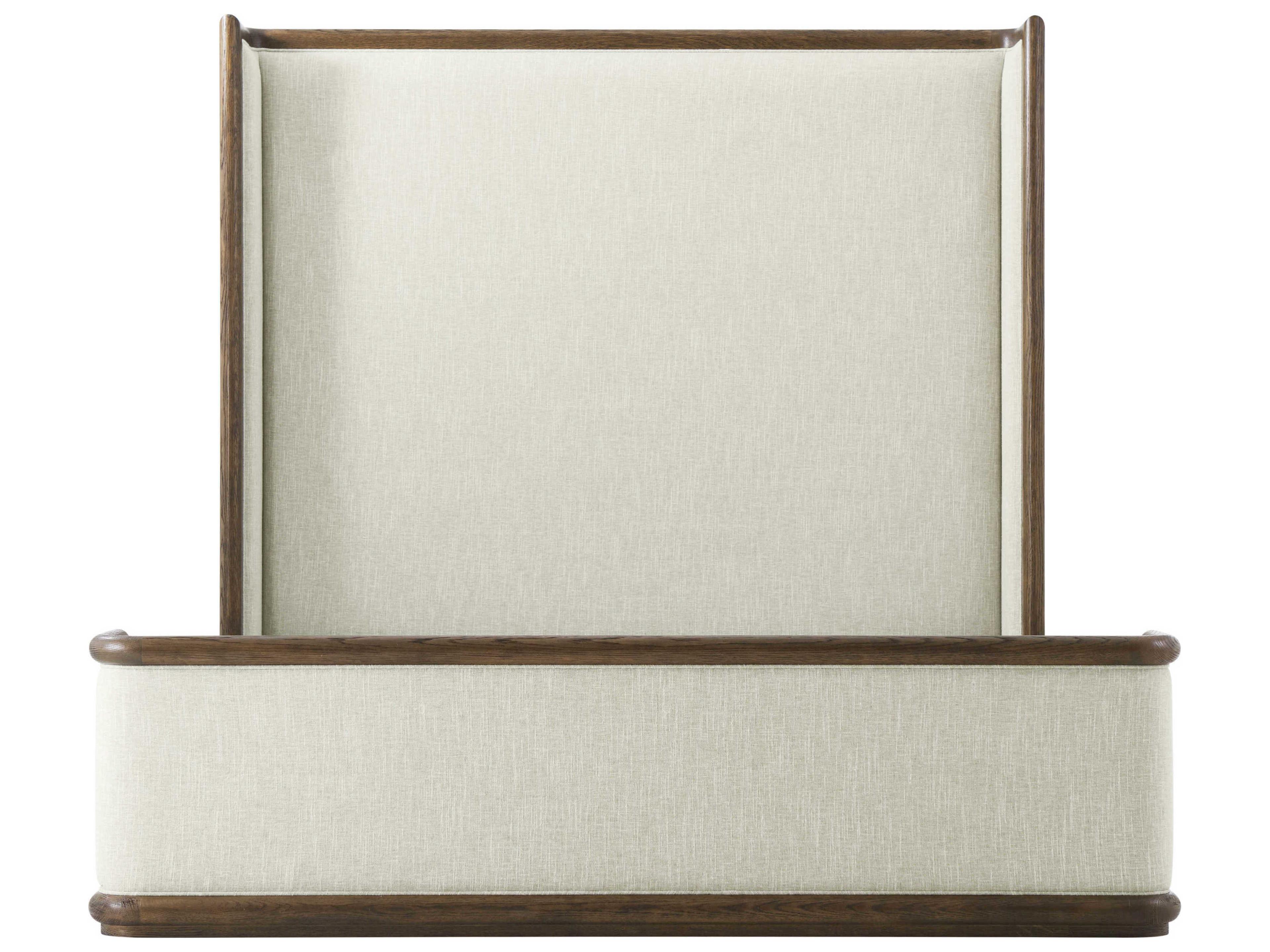 Theodore Alexander Catalina Earth Brown Oak Wood Queen Panel Bed