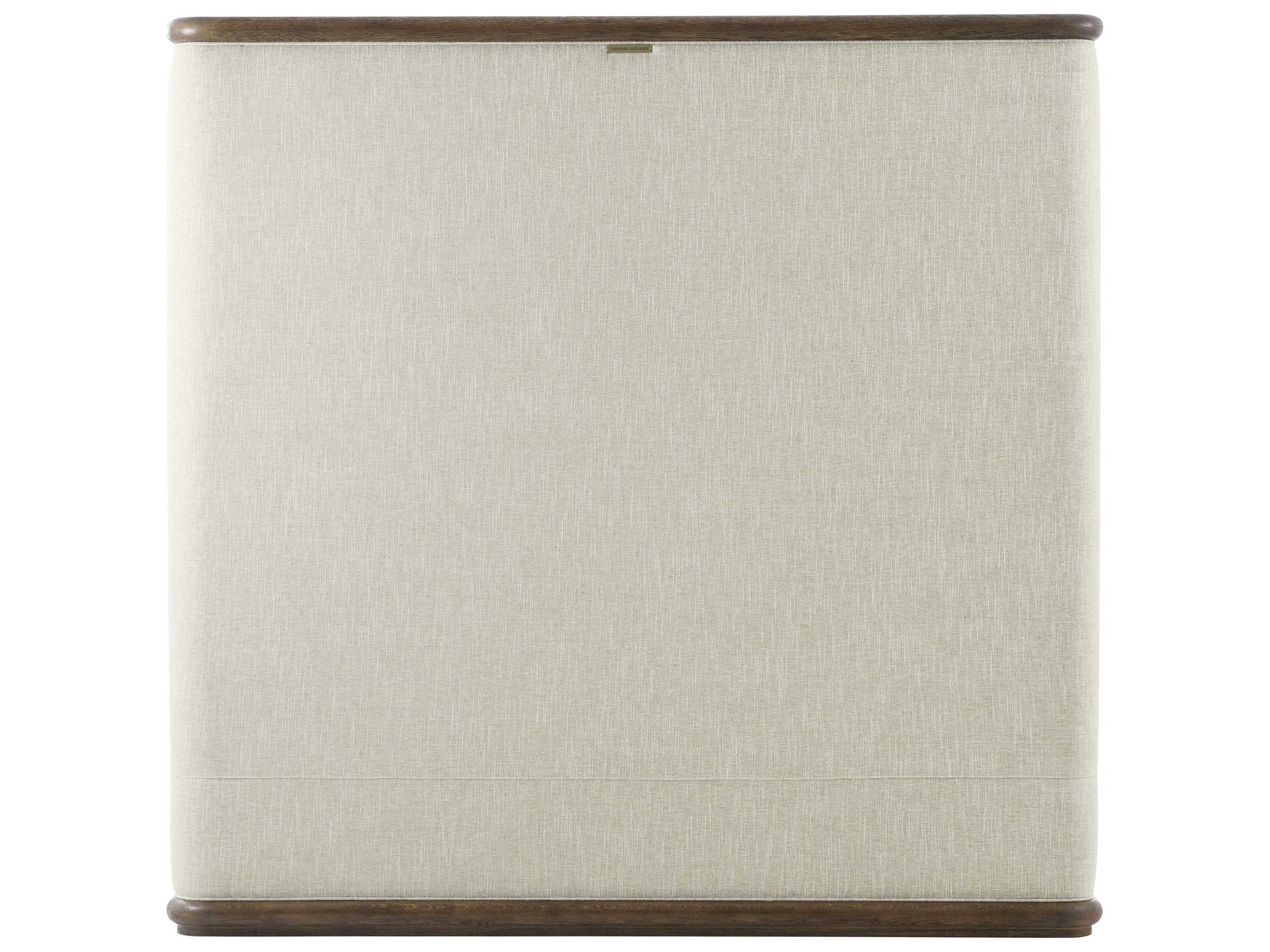 Theodore Alexander Catalina Earth Brown Oak Wood Queen Panel Bed