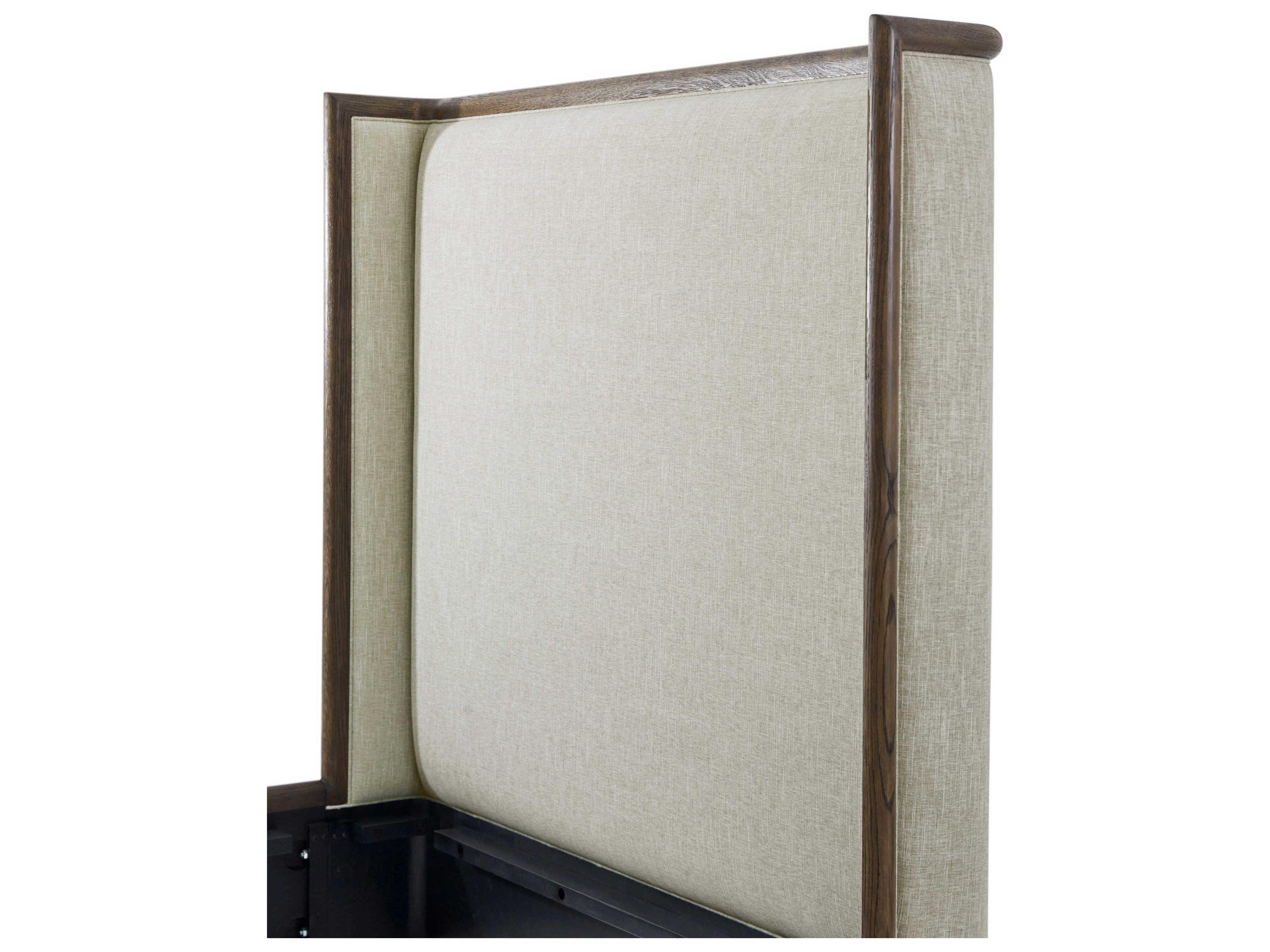 Theodore Alexander Catalina Earth Brown Oak Wood Queen Panel Bed