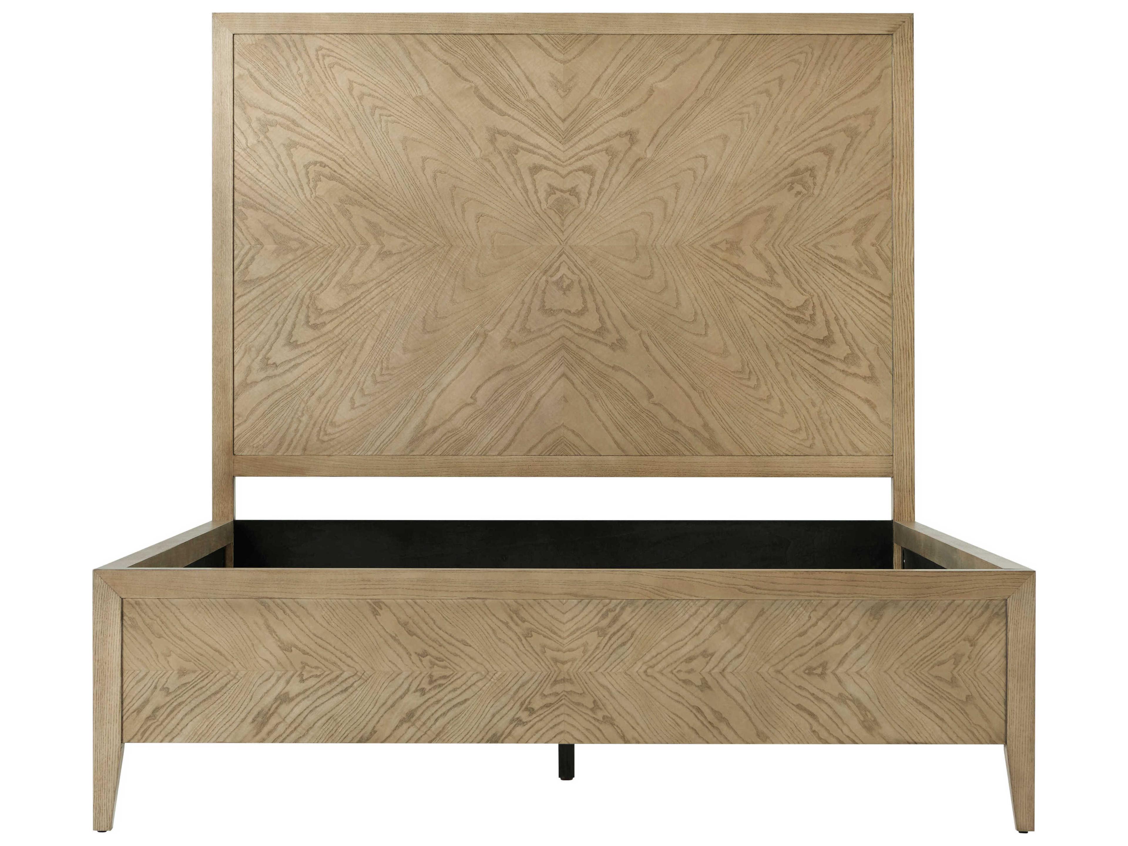 Theodore Alexander Catalina Dune Beige Wood Queen Platform Bed