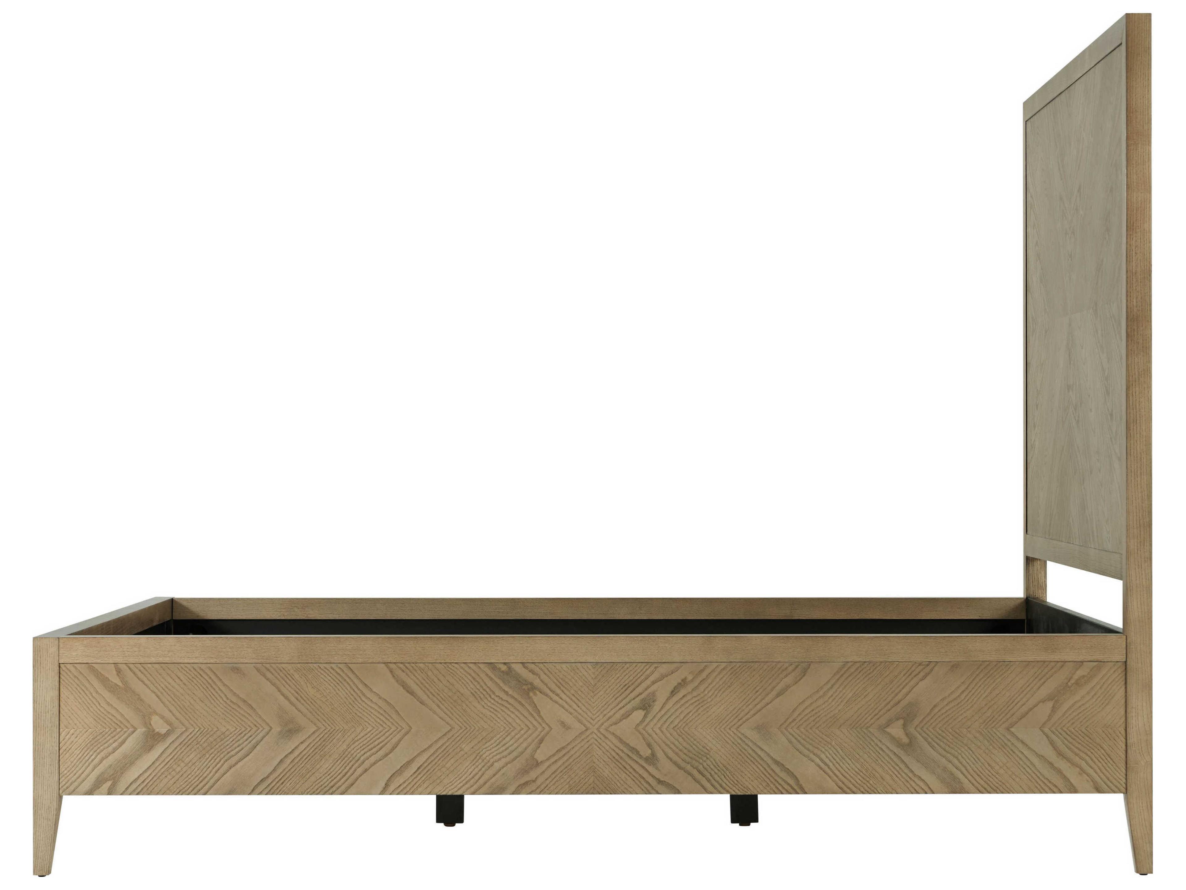 Theodore Alexander Catalina Dune Beige Wood Queen Platform Bed