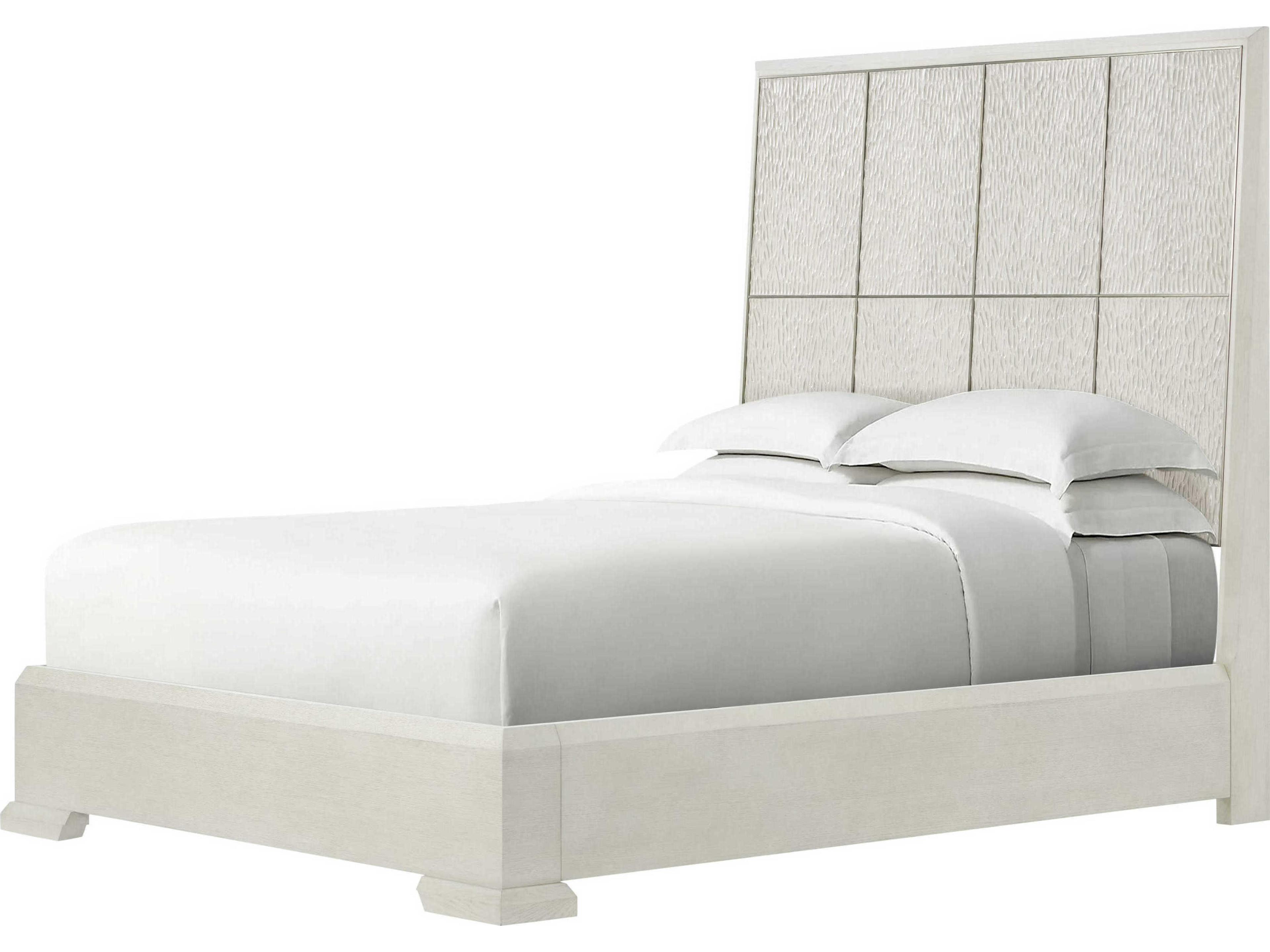 Essence Opal White Solid Wood Queen Platform Bed