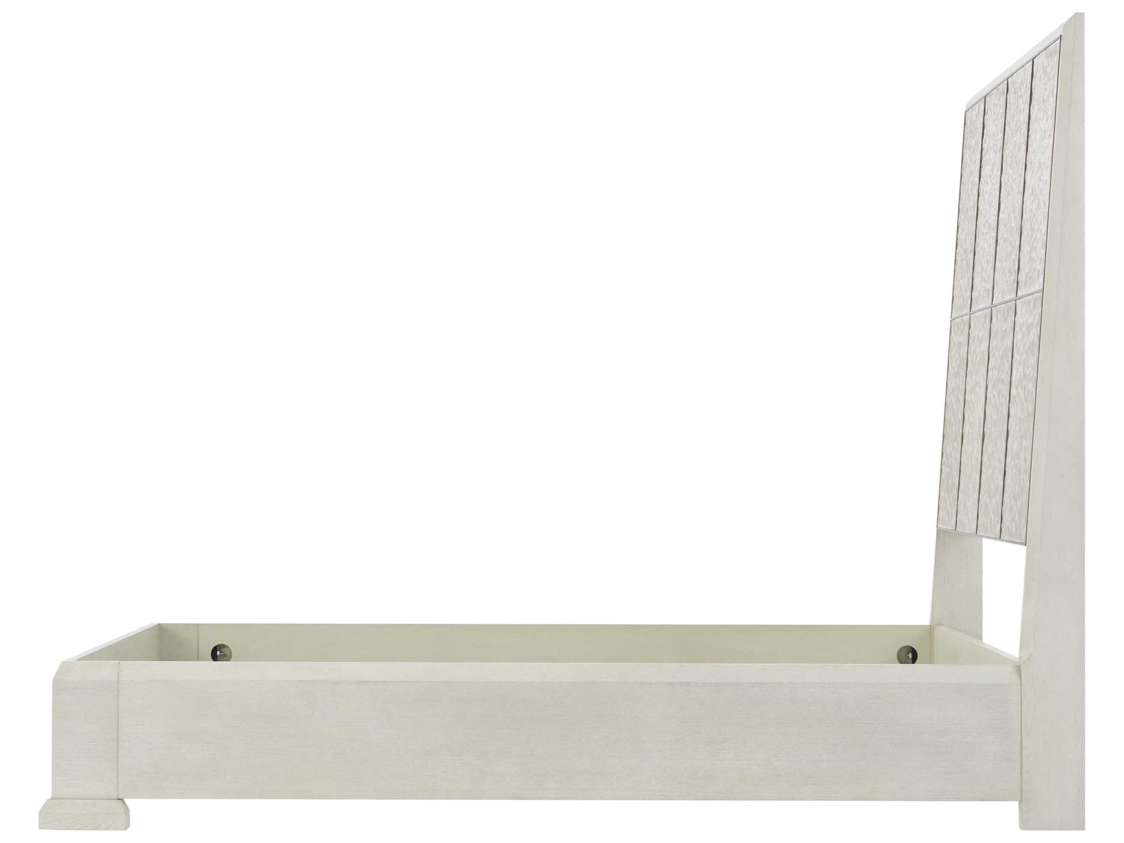 Theodore Alexander Essence Opal White Solid Wood Queen Platform Bed
