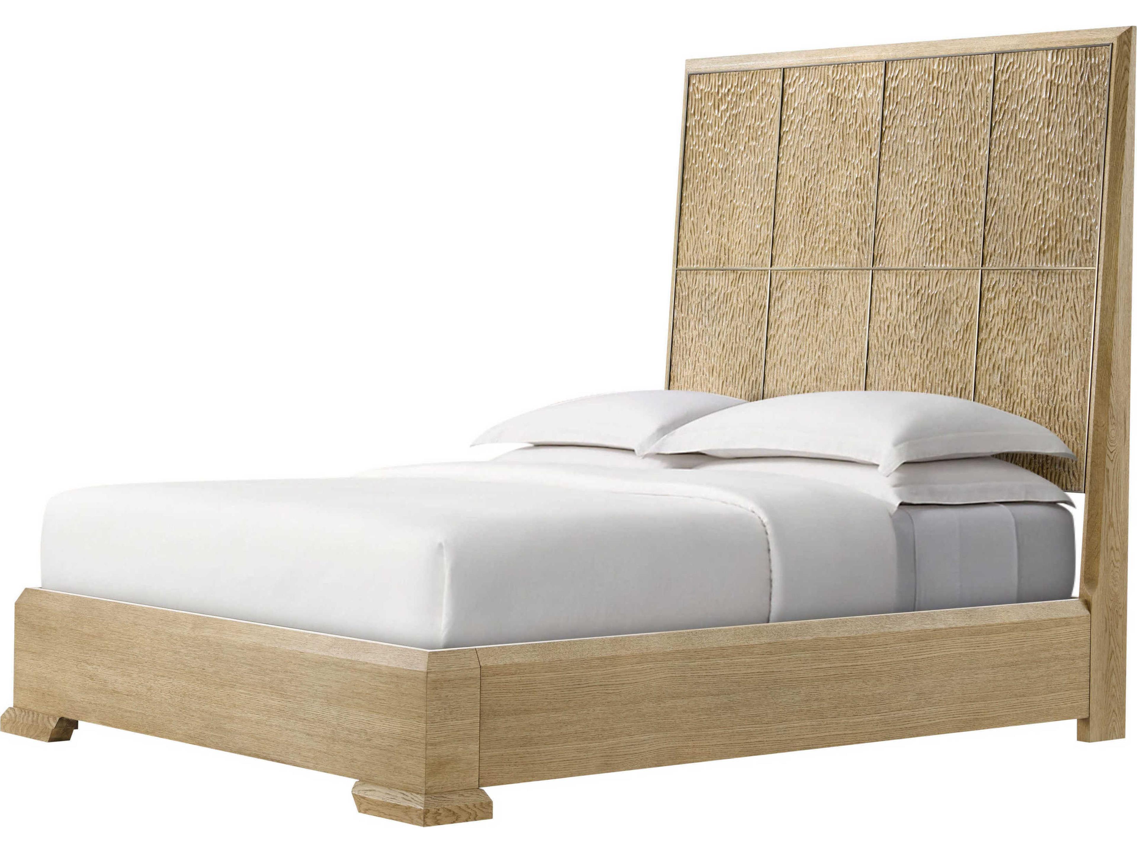 Essence Blonde Beige Solid Wood Queen Platform Bed