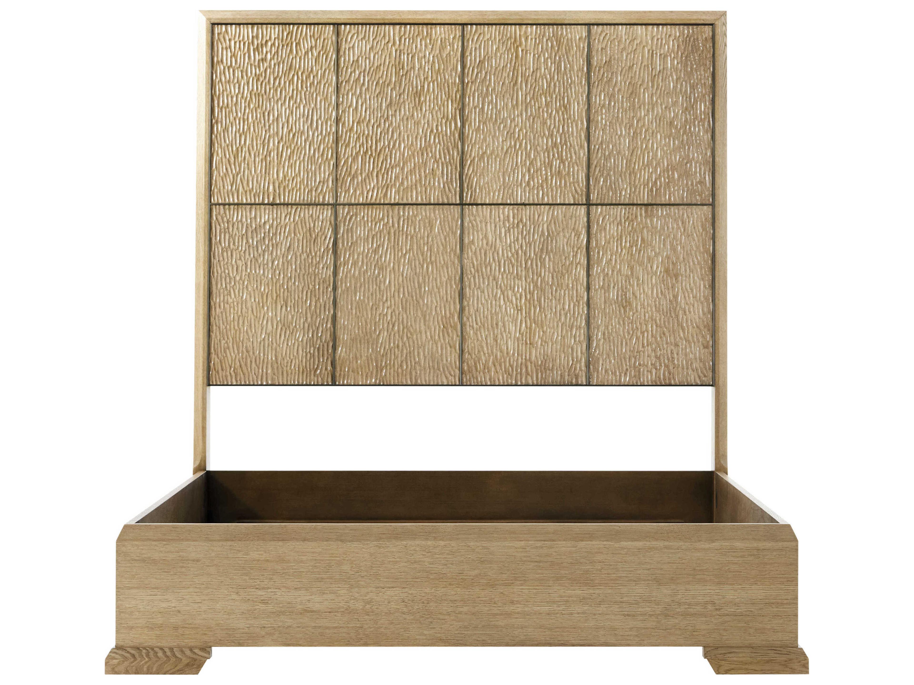 Theodore Alexander Essence Blonde Beige Solid Wood Queen Platform Bed