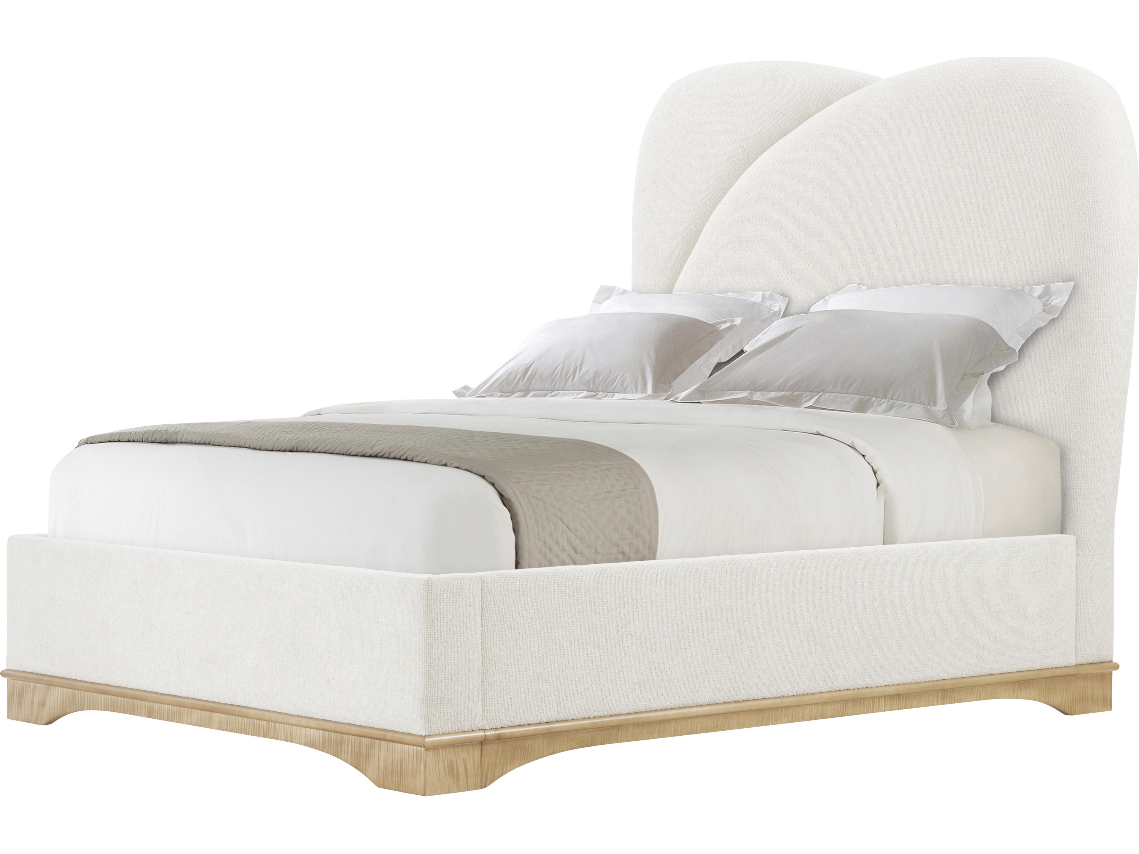 Origins White Upholstered Queen Platform Bed