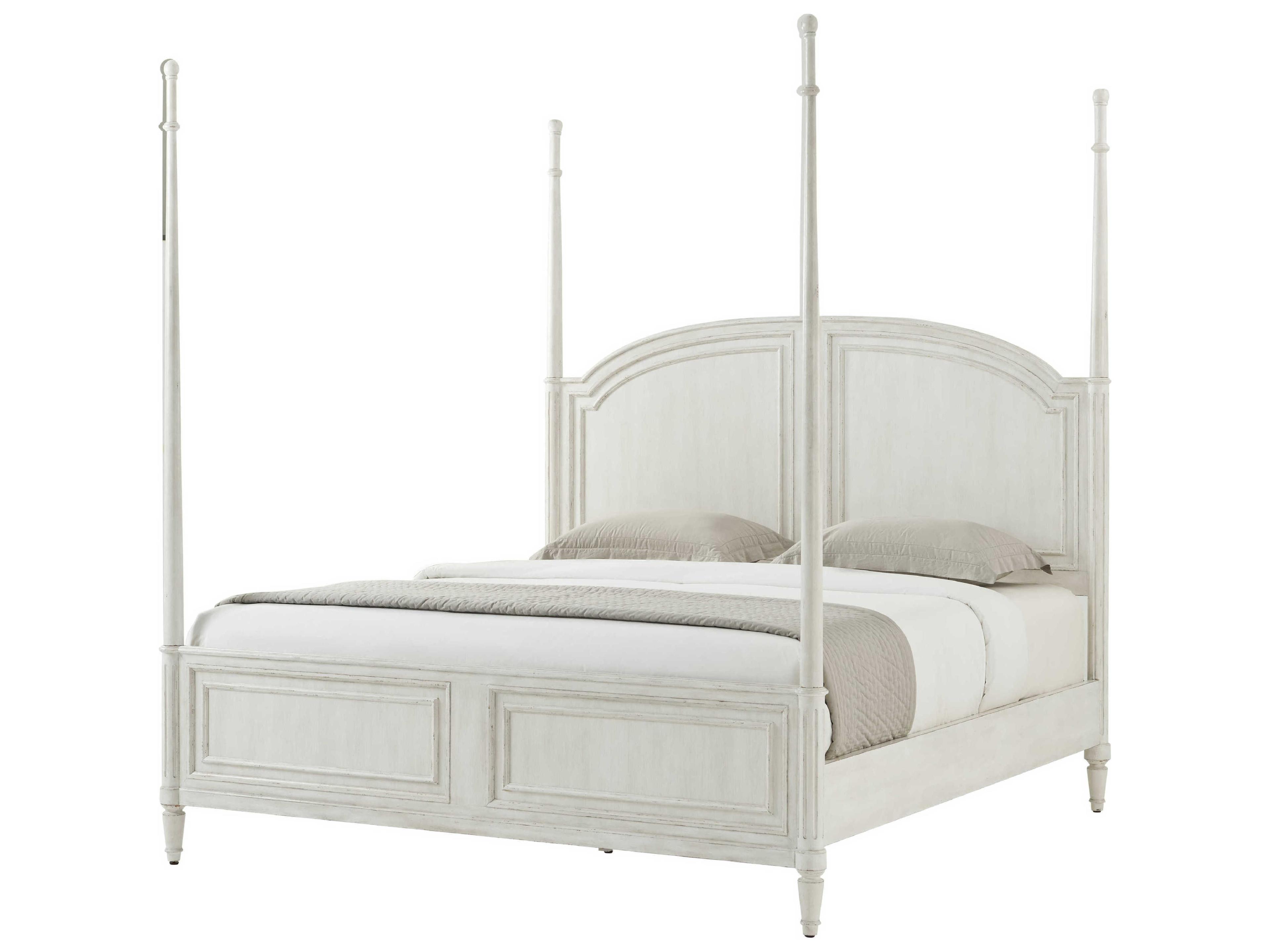 Tavel The Vale Nora White Beech Wood King Four Poster Bed
