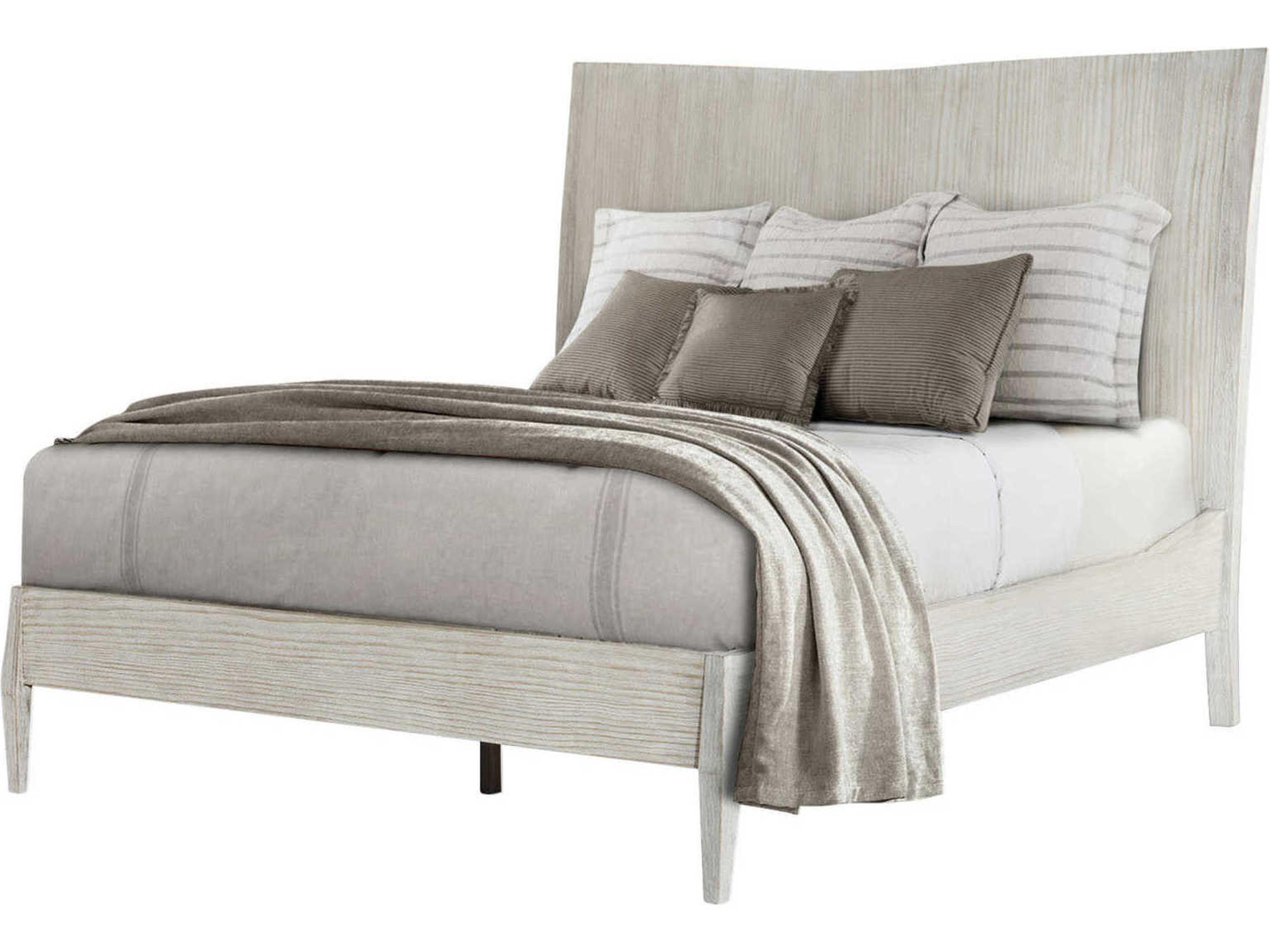 Breeze Sea Salt White Pine Wood King Platform Bed