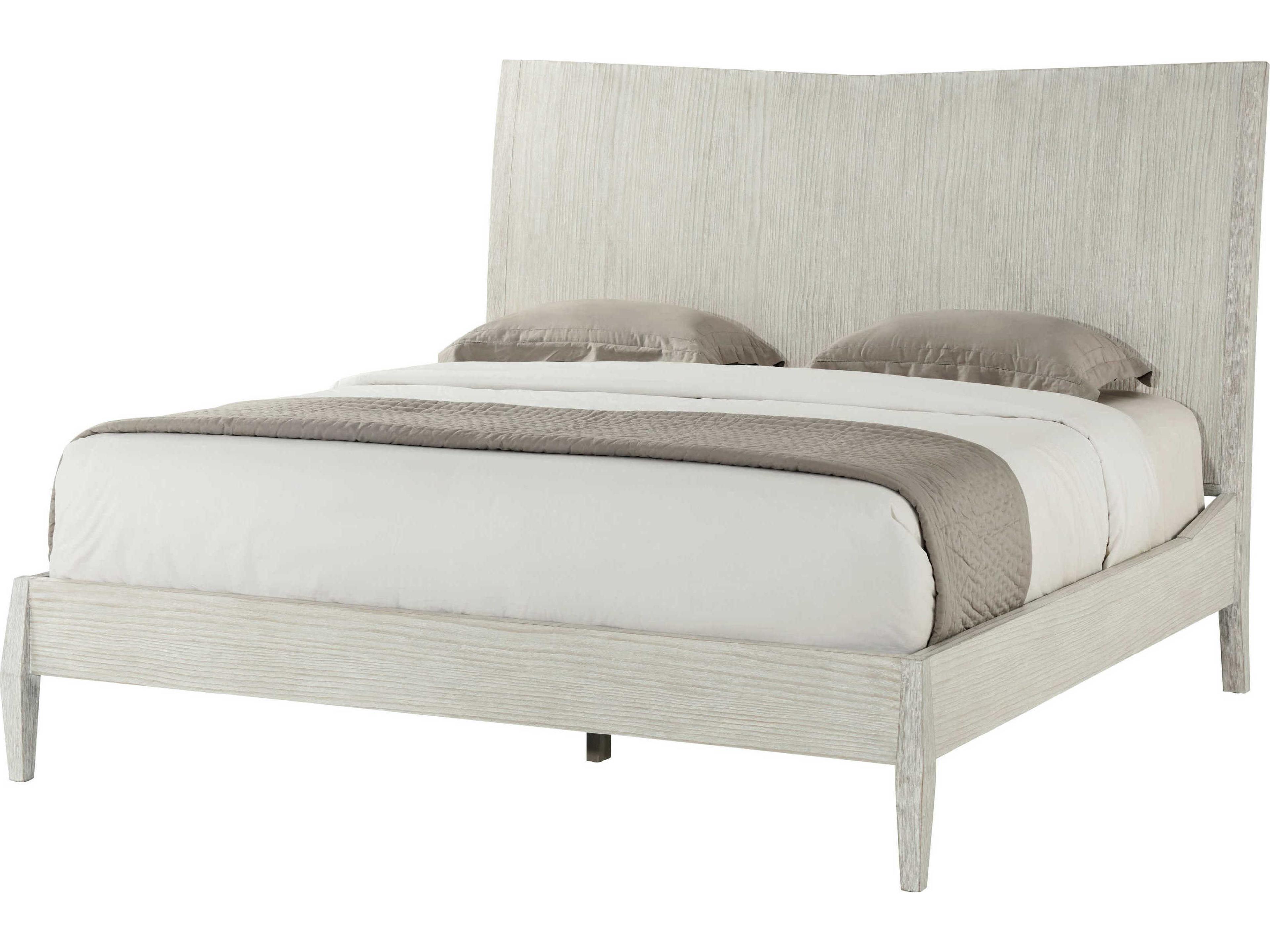 Theodore Alexander Breeze Sea Salt White Pine Wood King Platform Bed