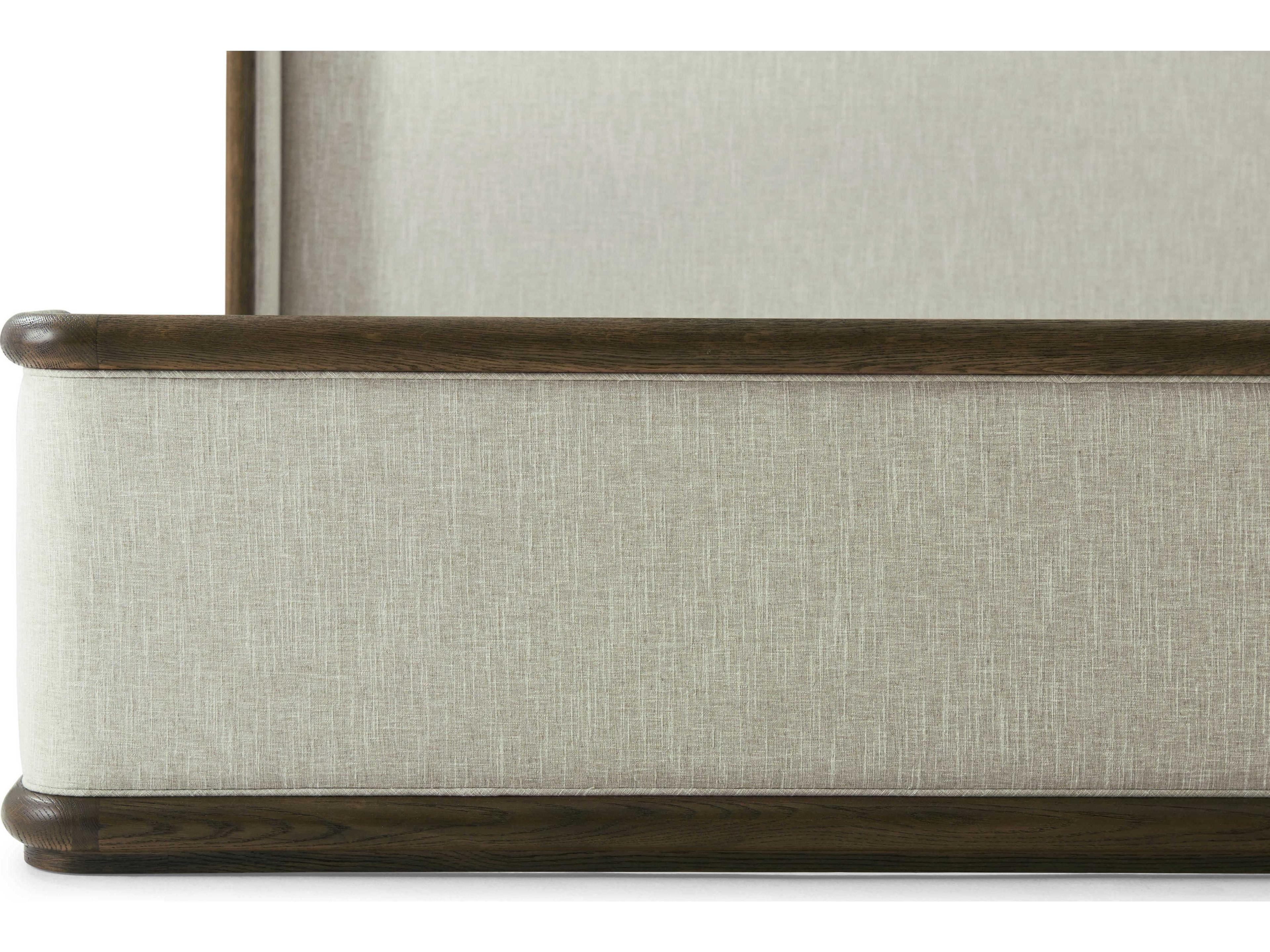 Theodore Alexander Catalina Earth Brown Oak Wood King Panel Bed