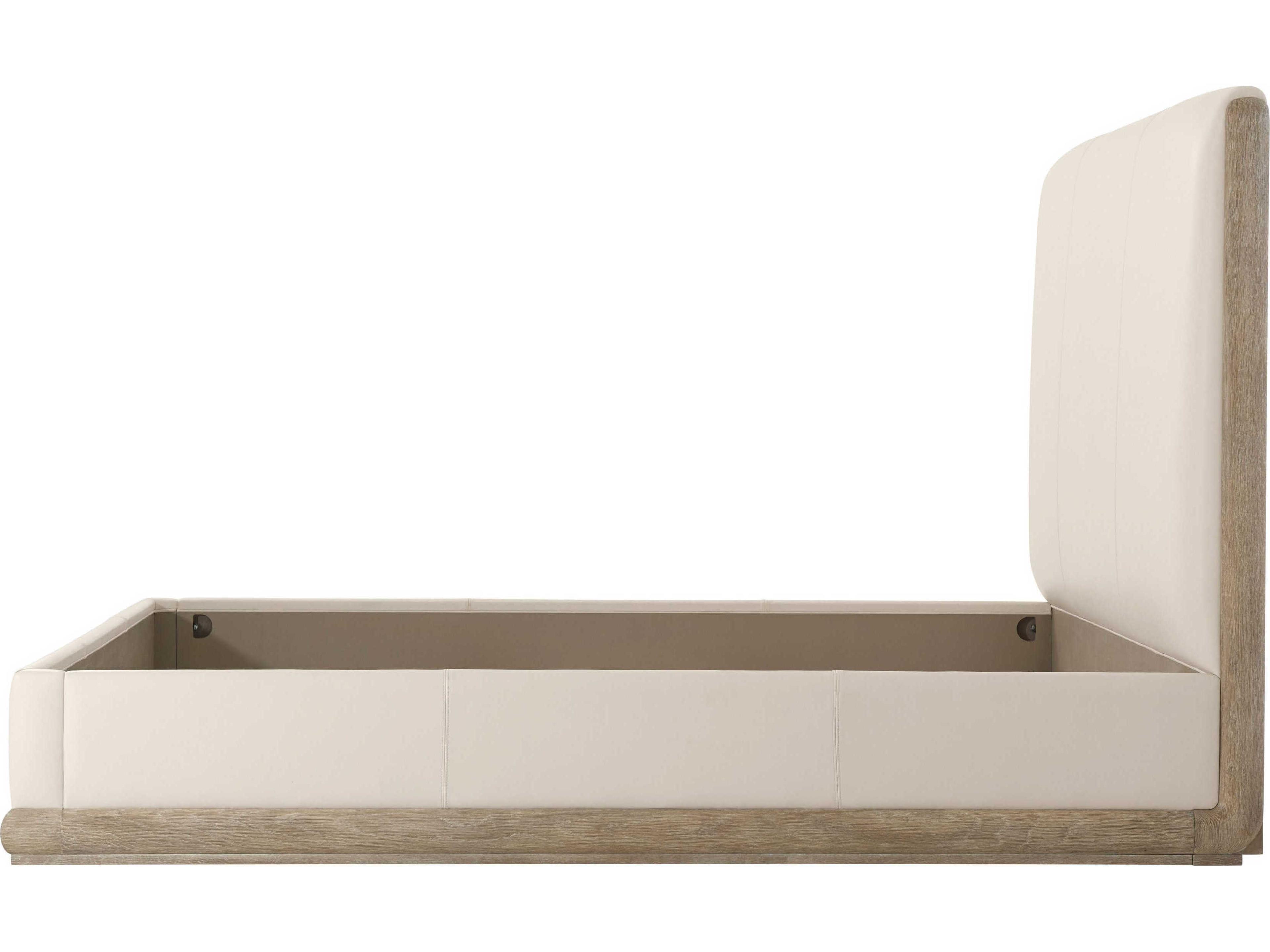 Theodore Alexander Repose Grey Oak Wood King Platform Bed