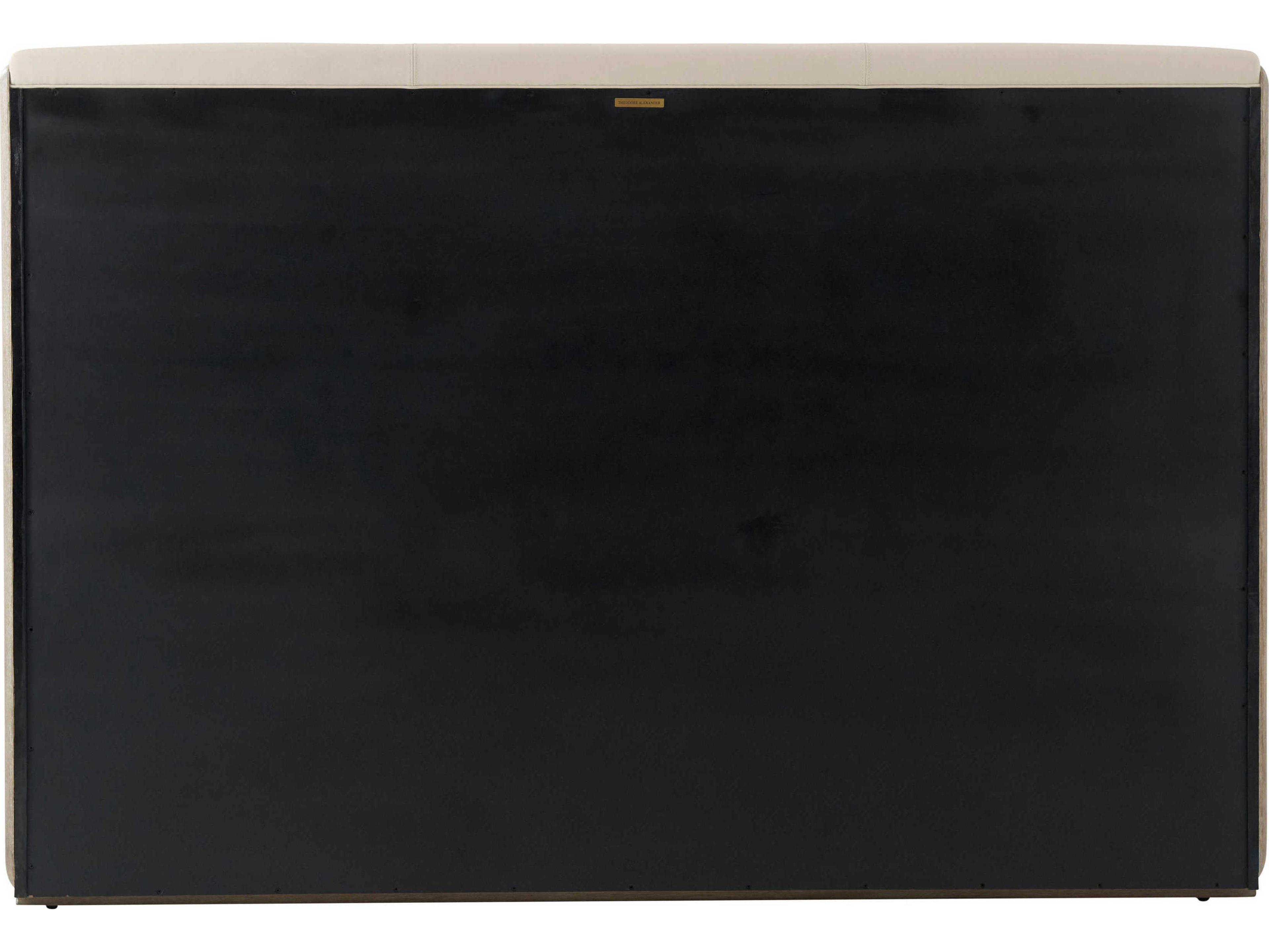 Theodore Alexander Repose Grey Oak Wood King Platform Bed