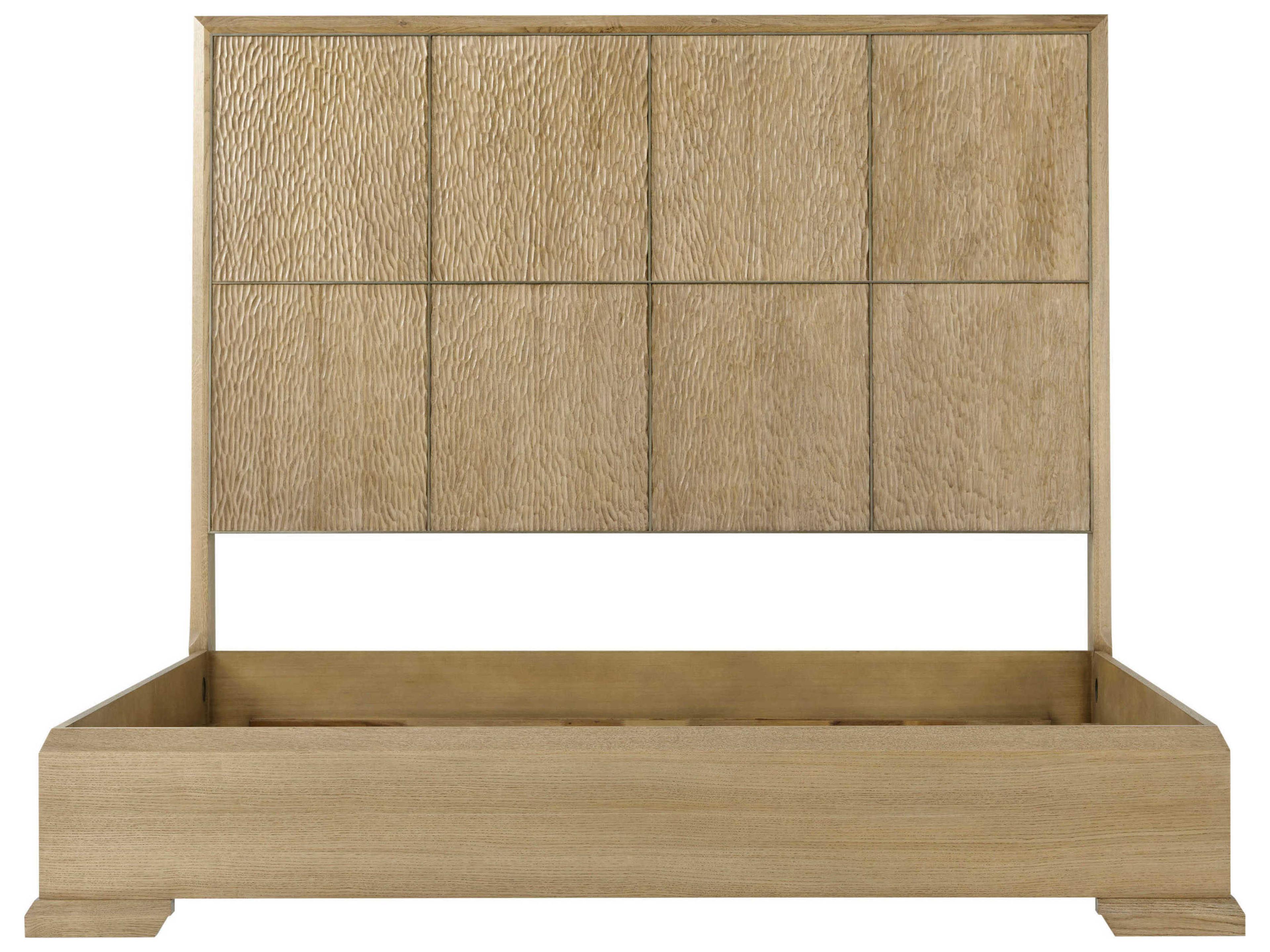Theodore Alexander Essence Blonde Beige Solid Wood King Platform Bed