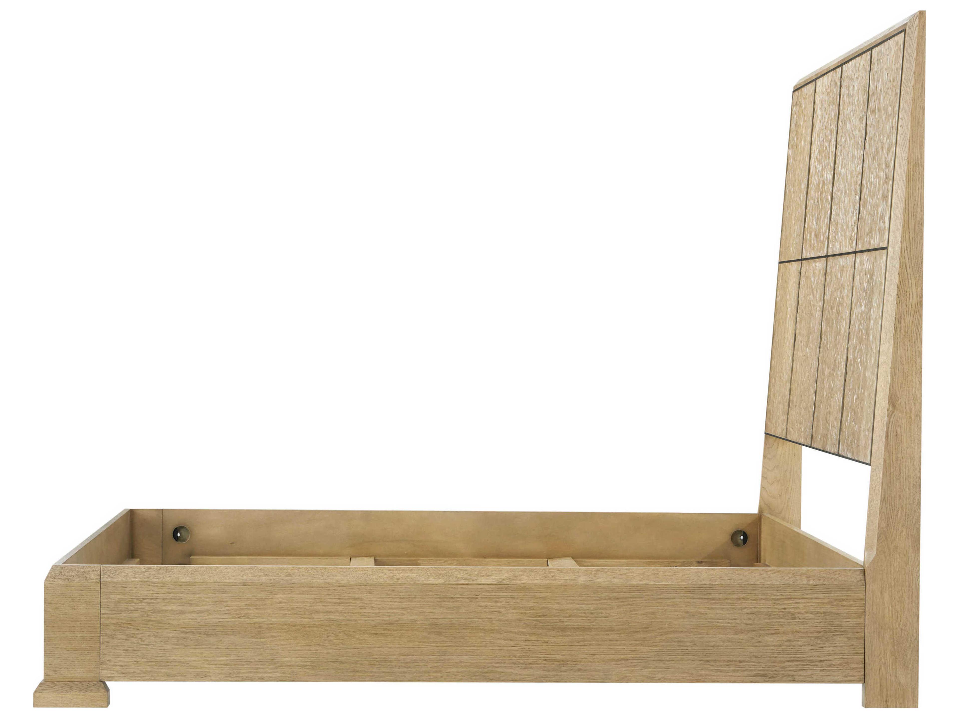 Theodore Alexander Essence Blonde Beige Solid Wood King Platform Bed