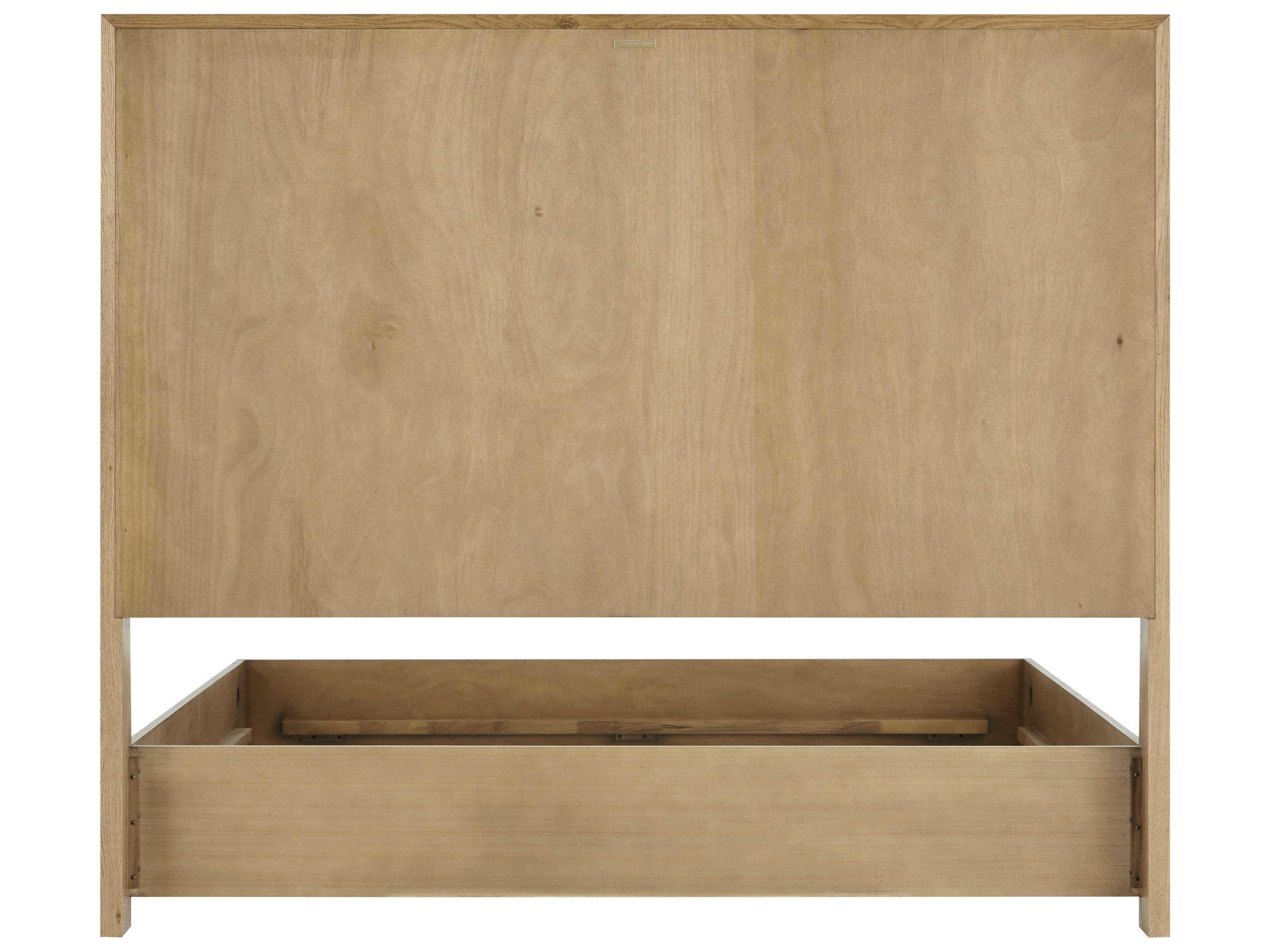 Theodore Alexander Essence Blonde Beige Solid Wood King Platform Bed