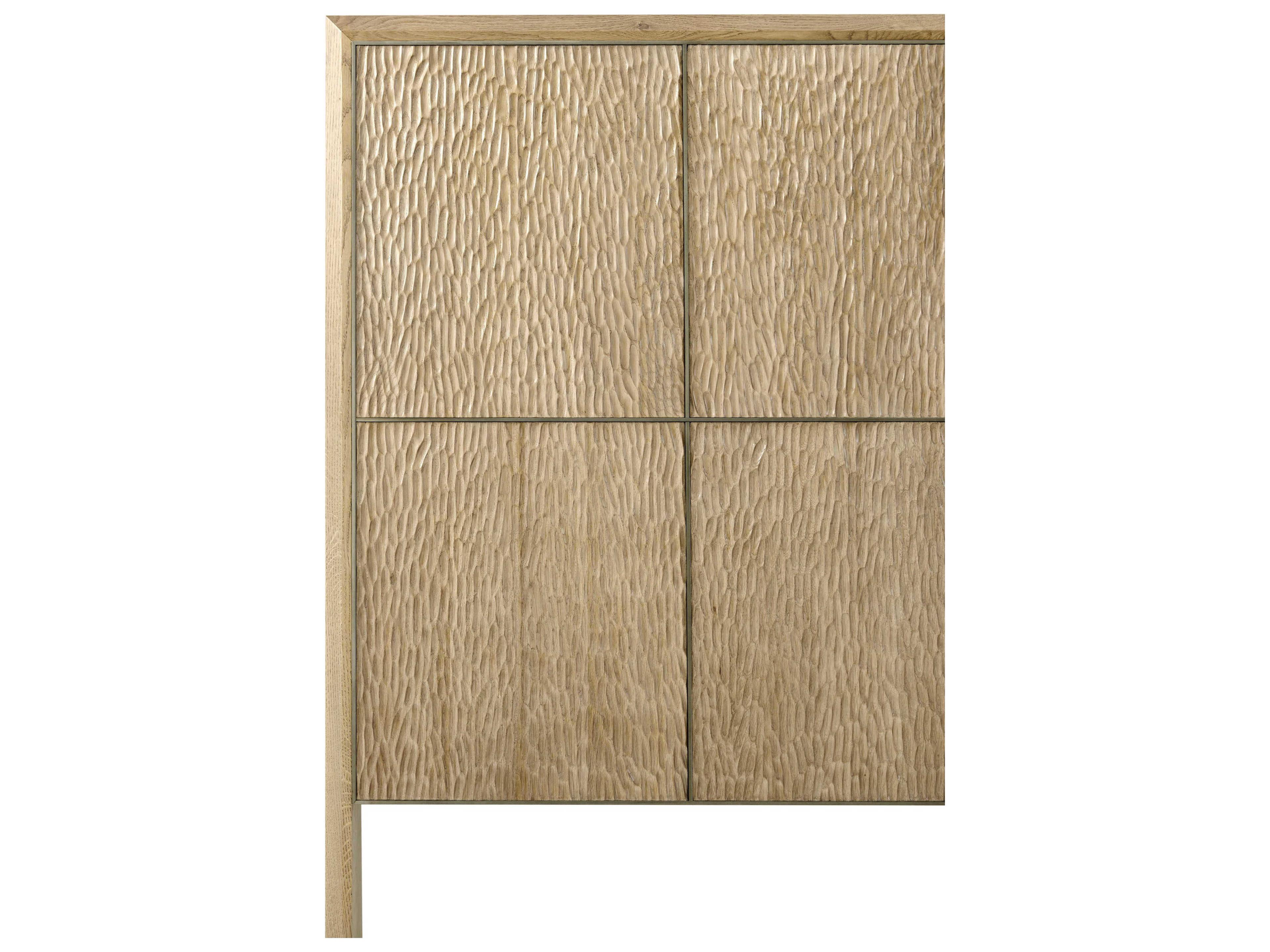 Theodore Alexander Essence Blonde Beige Solid Wood King Platform Bed