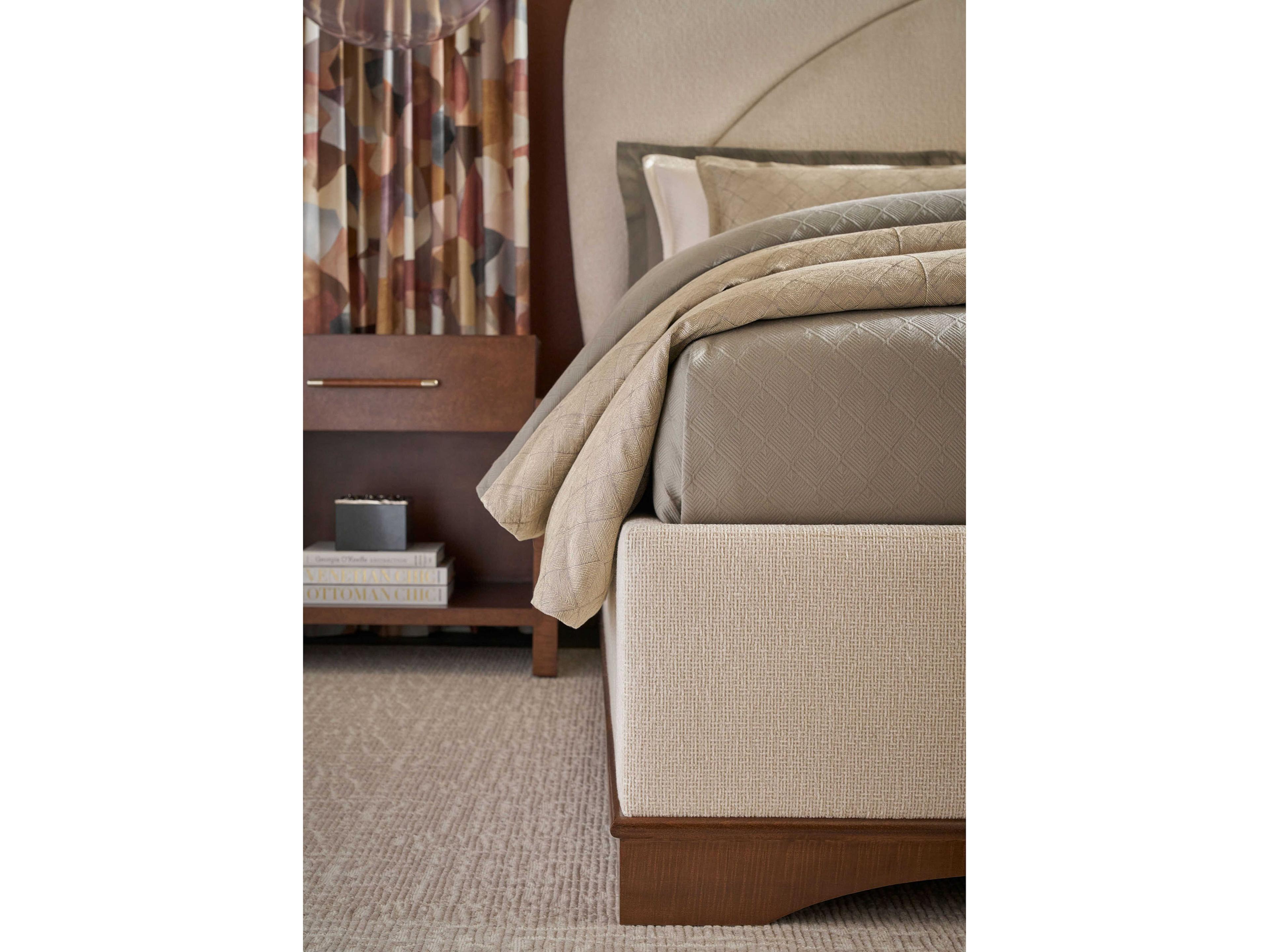 Theodore Alexander Origins Landmark White Sycamore Wood King Platform Bed