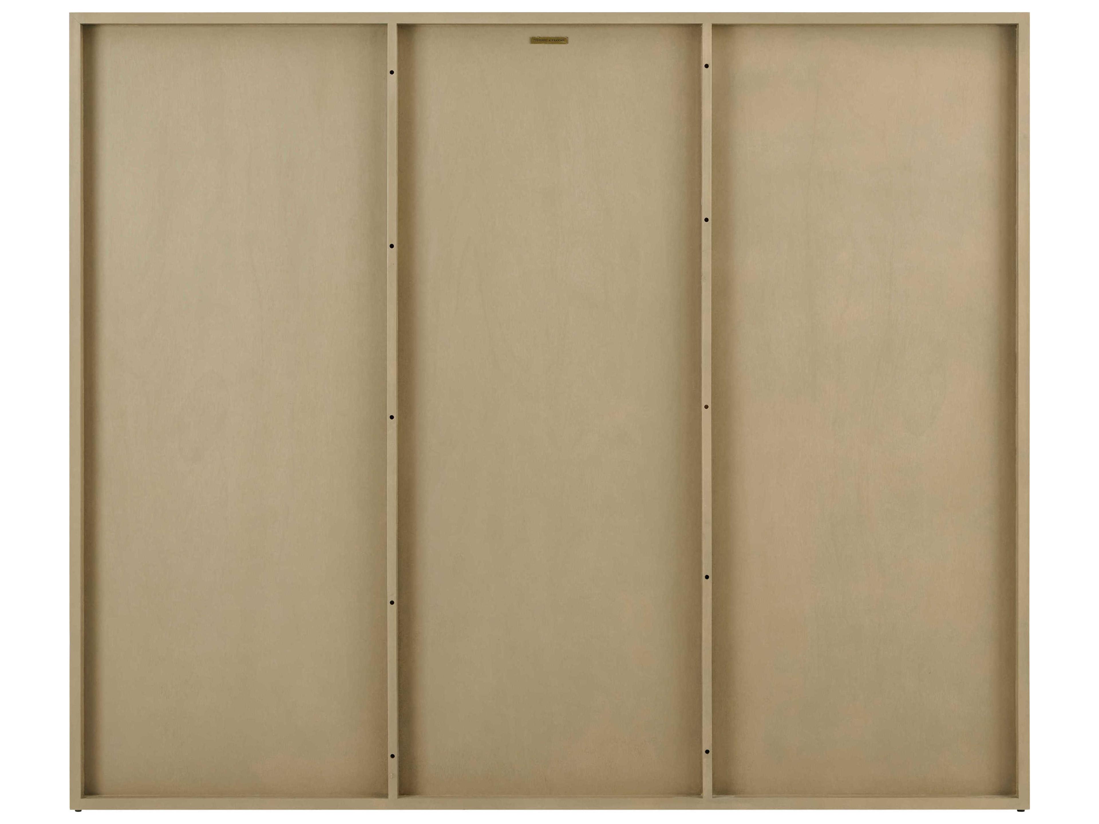 Theodore Alexander Origins Plinth Sesame Beige Sycamore Wood King Platform Bed