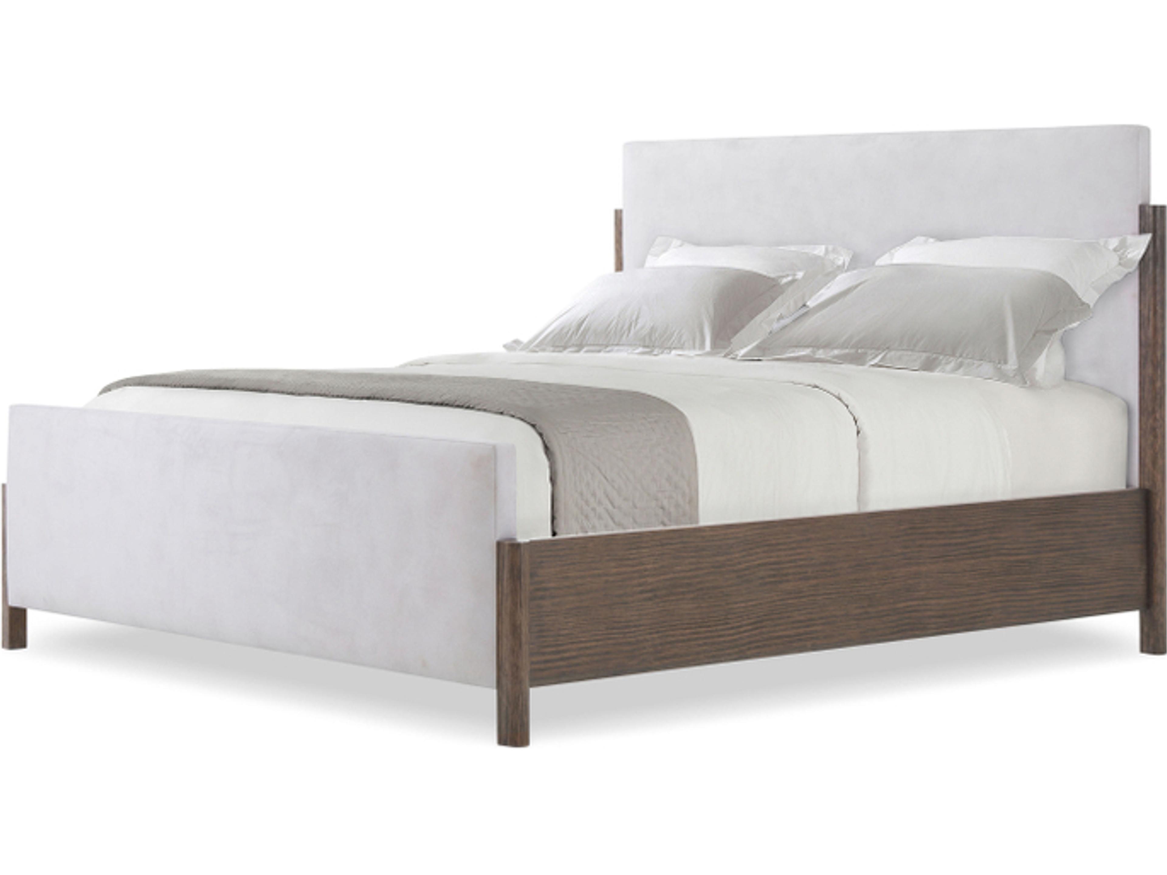 Urbane Brown Upholstered King Panel Bed