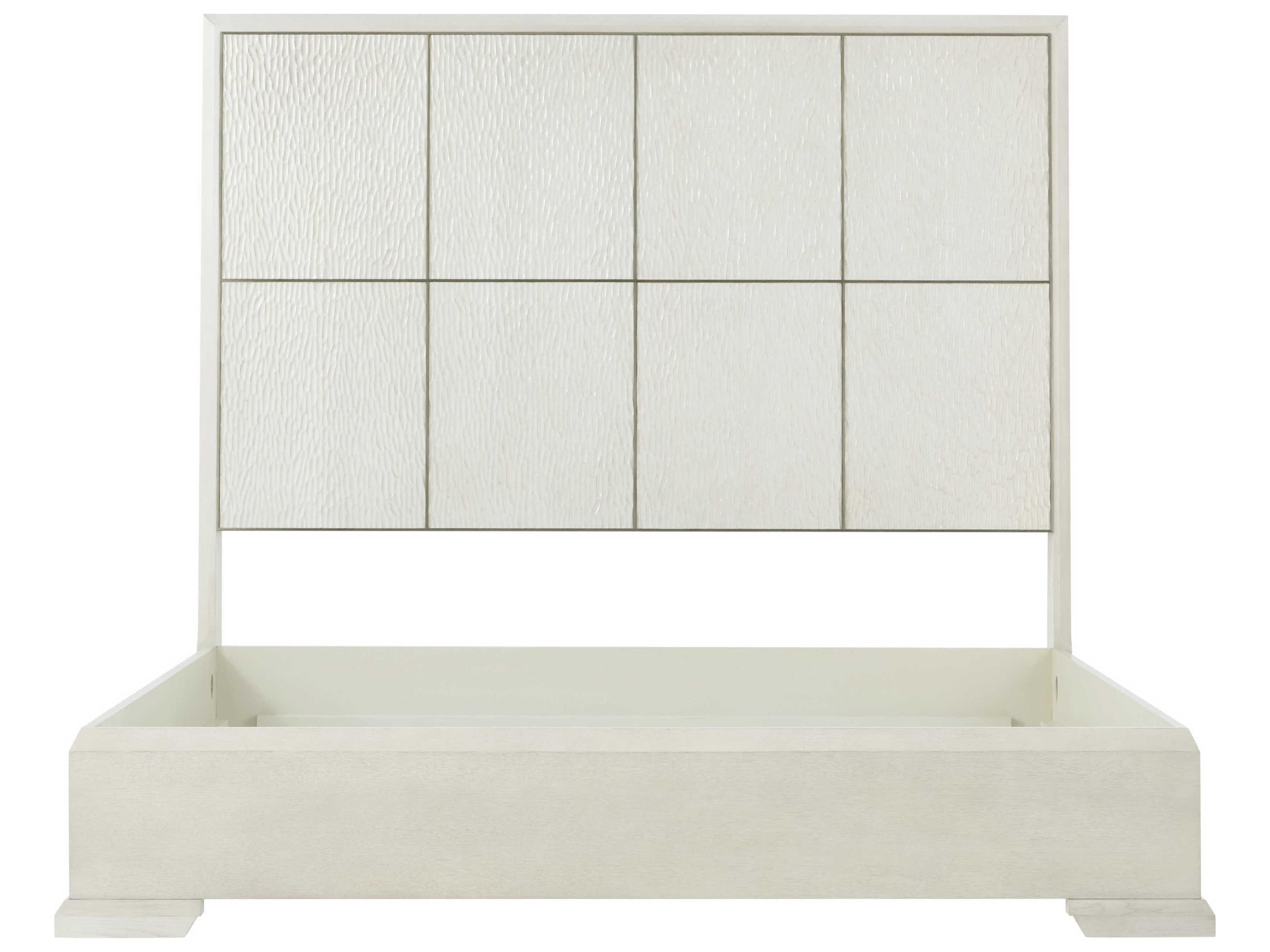 Theodore Alexander Essence Opal White Solid Wood California King Platform Bed