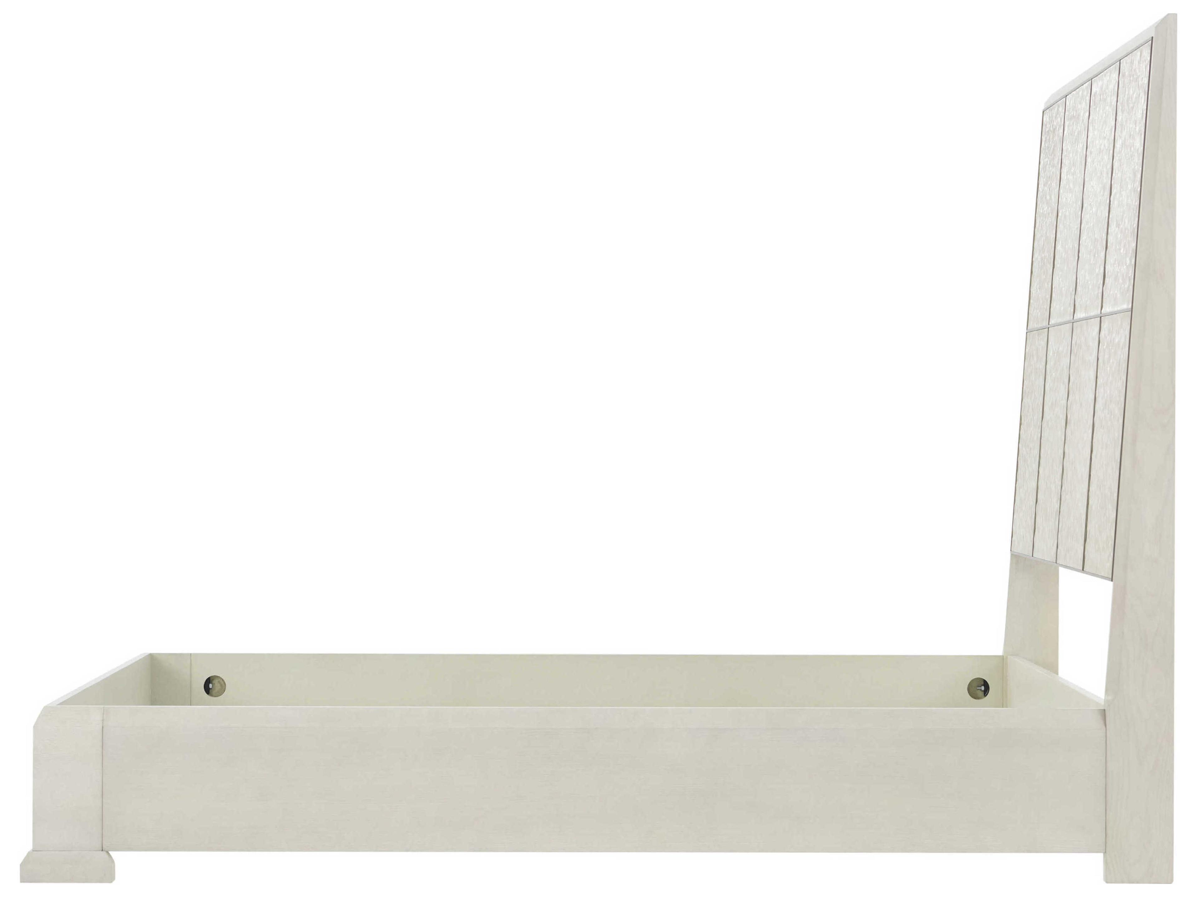 Theodore Alexander Essence Opal White Solid Wood California King Platform Bed